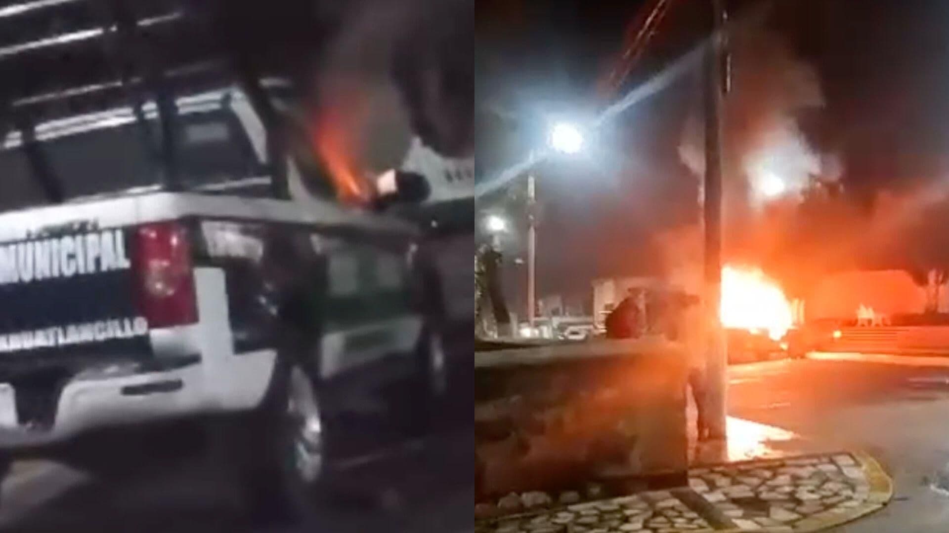 Habitantes Queman Patrulla tras  Detención de Hilario "N" en Ixhuatlancillo