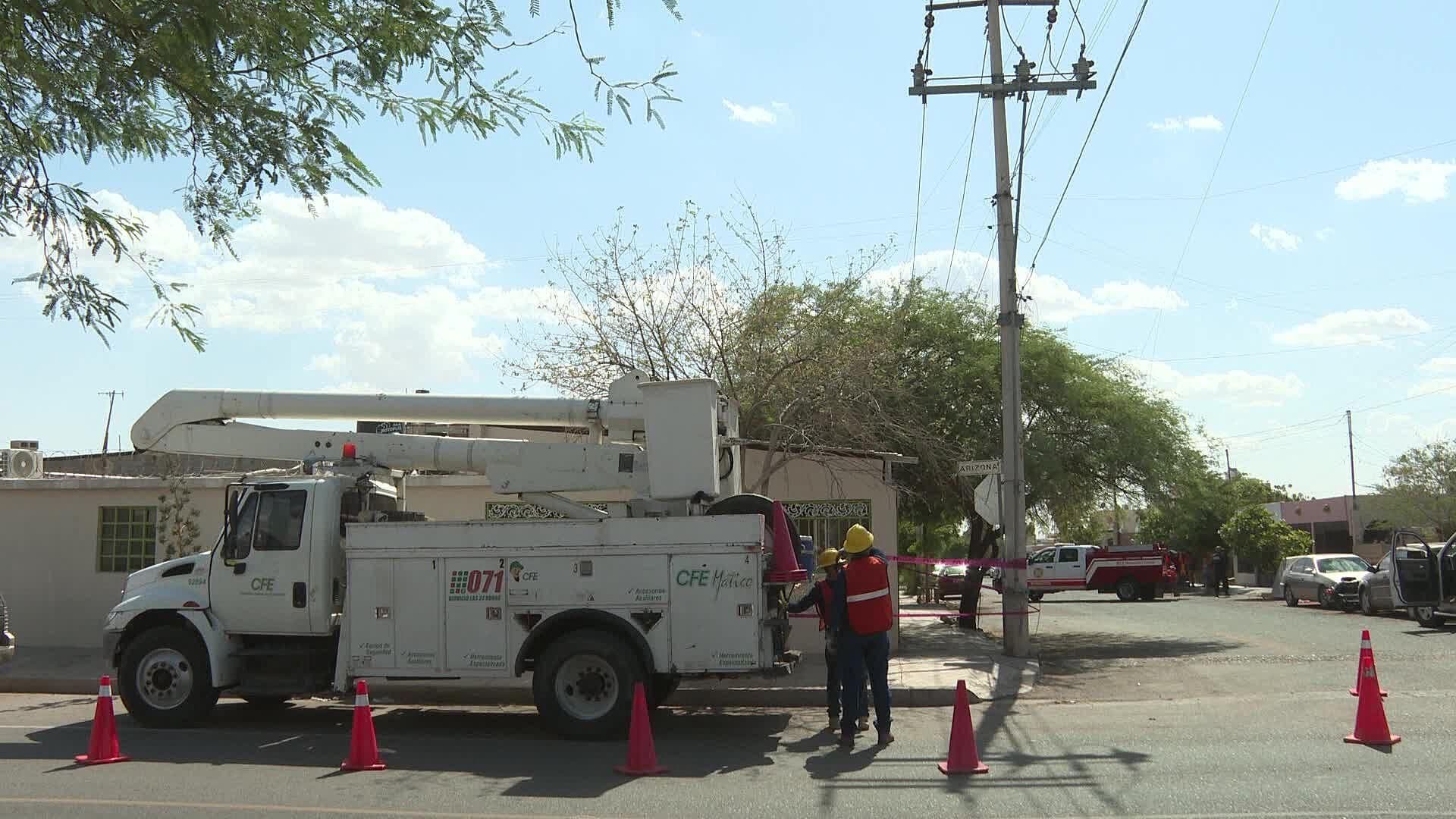 Se Quedan Sin Servicio de Energía Eléctrica en Colonia Lomas de Madrid