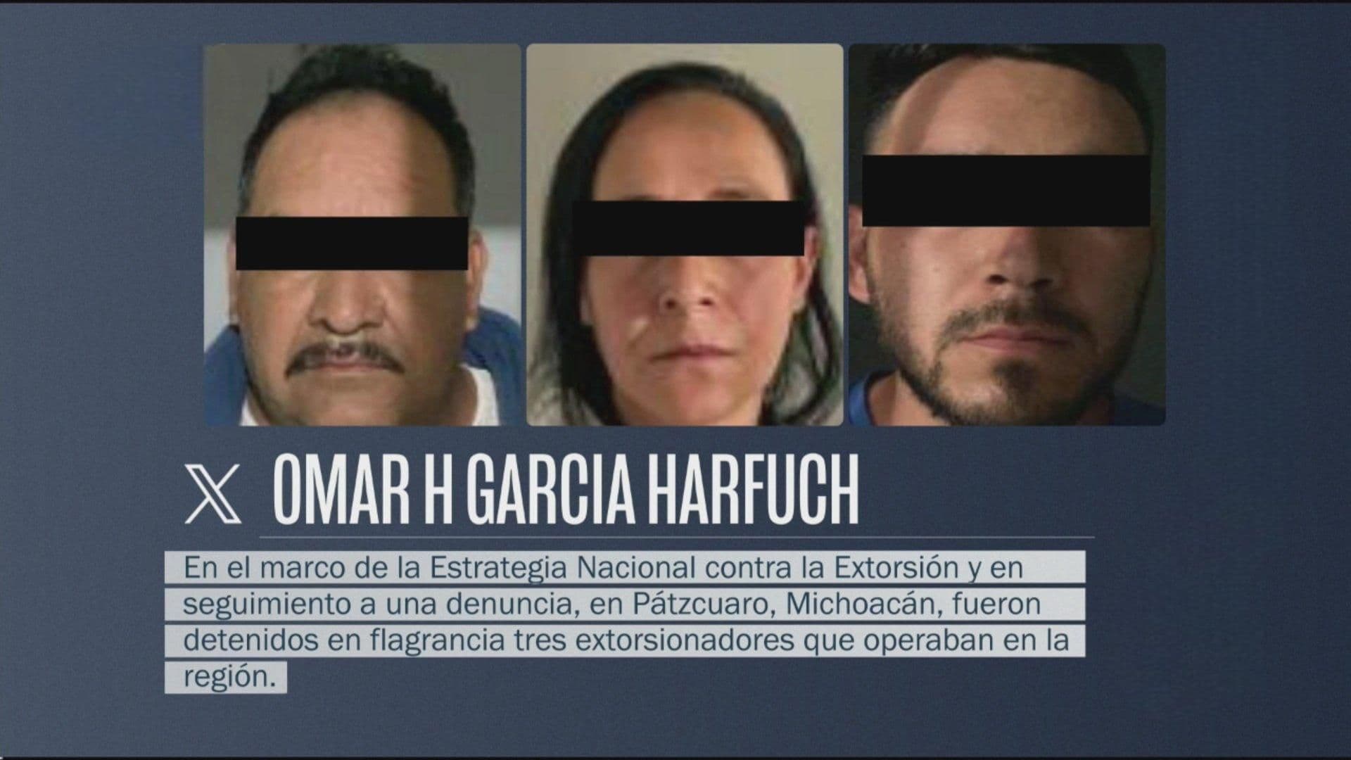 Detienen en Flagrancia a 3 Extorsionadores que Operaban en la Región de Pátzcuaro