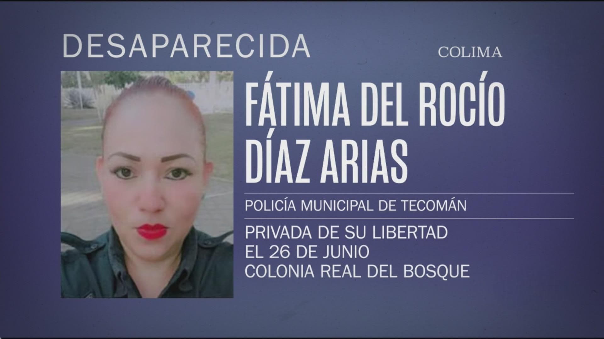 Policías de Tecomán Se Manifestaron para Exigir la Aparición con Vida de Una de sus Compañeras