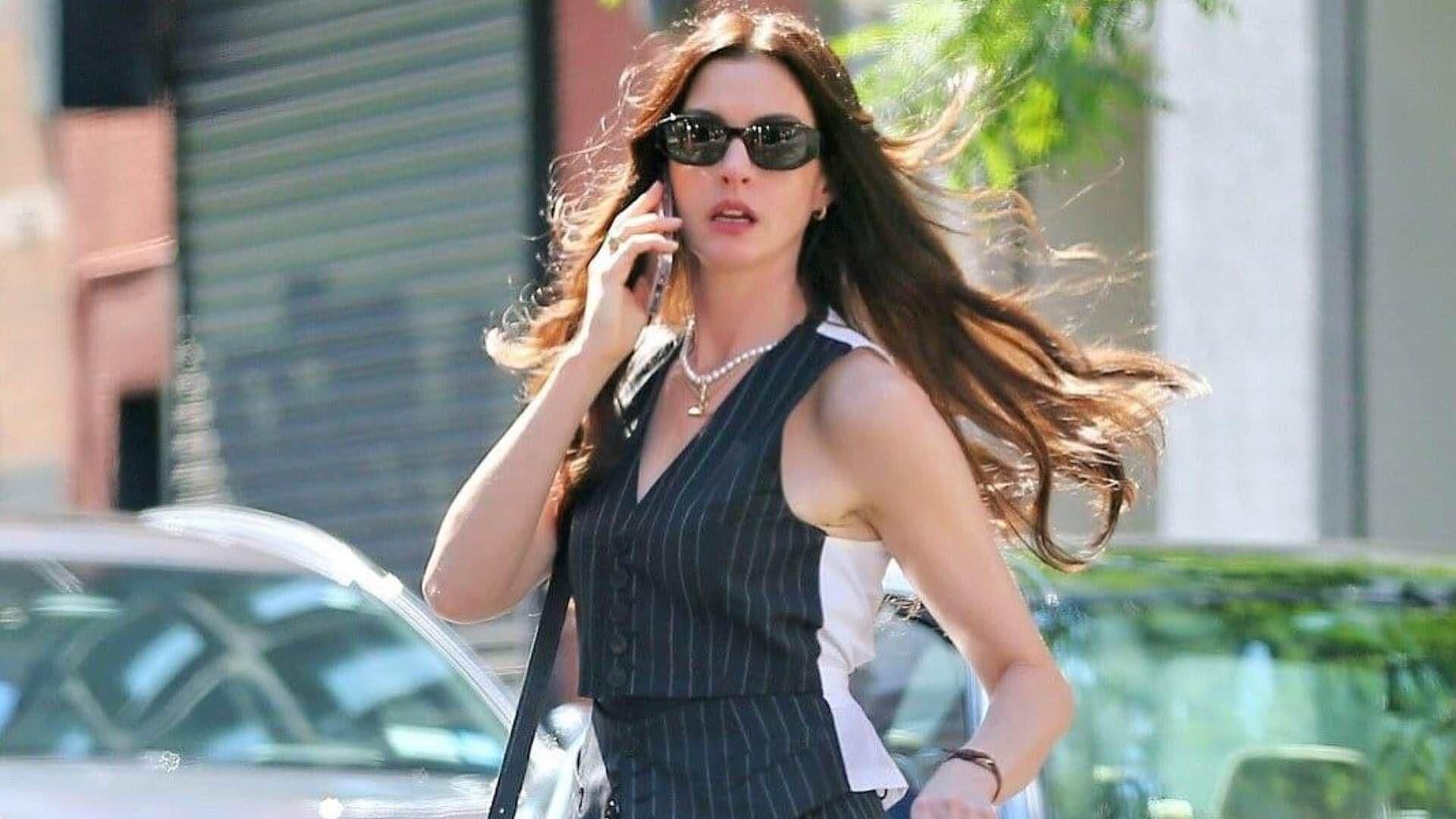 Anne Hathaway Comparte Imágenes de ‘Andy’ Personaje que Interpreta en ‘El Diablo Viste a la Moda 2’