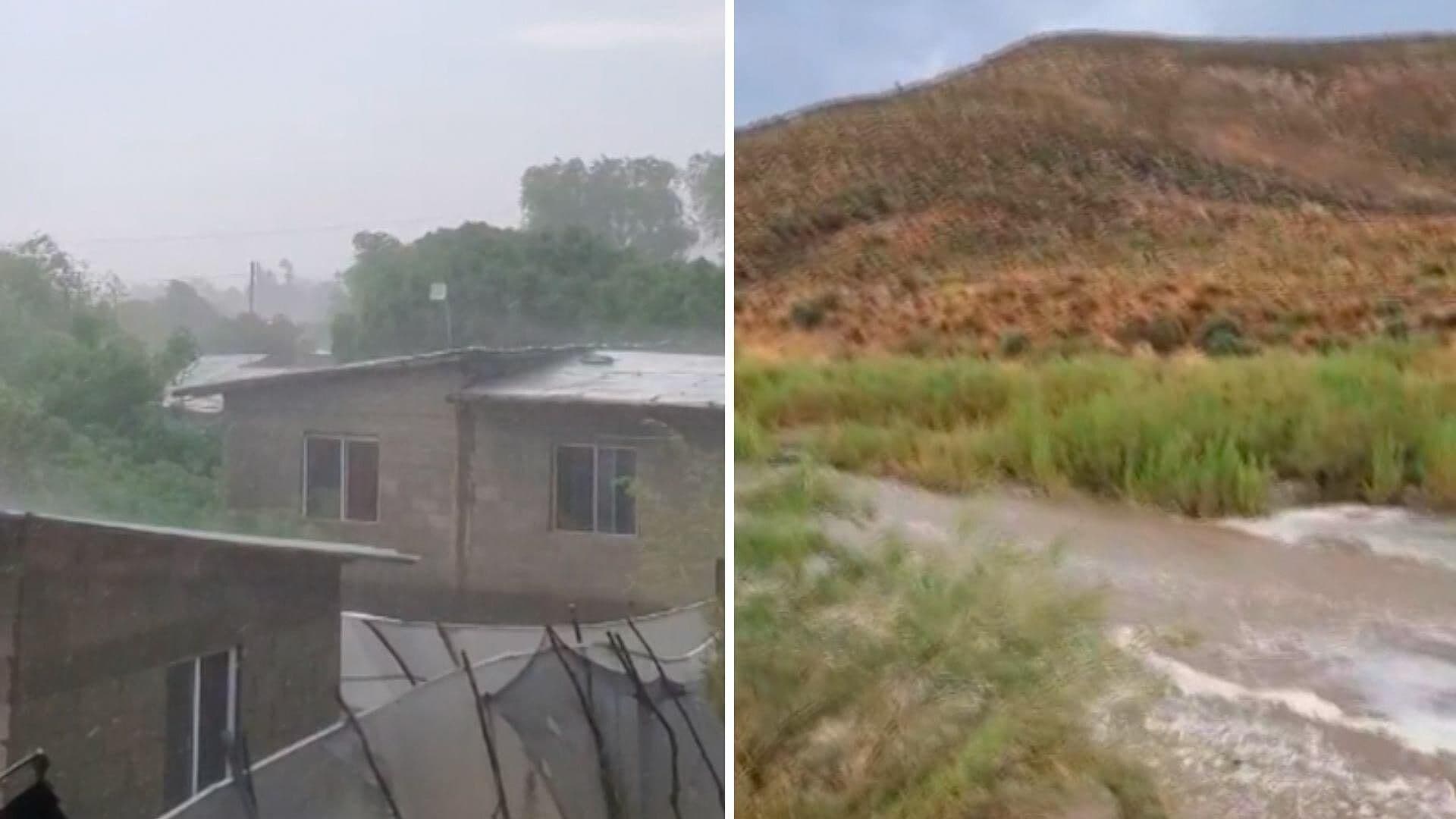 Fuerte Tormenta Azota a Valle de la Trinidad, Ensenada