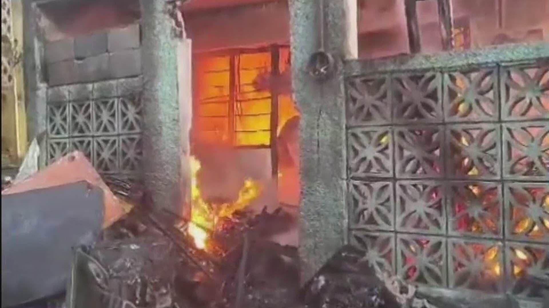 Moviliza Incendio en Casa en Col. Sierra Ventana en Monterrey
