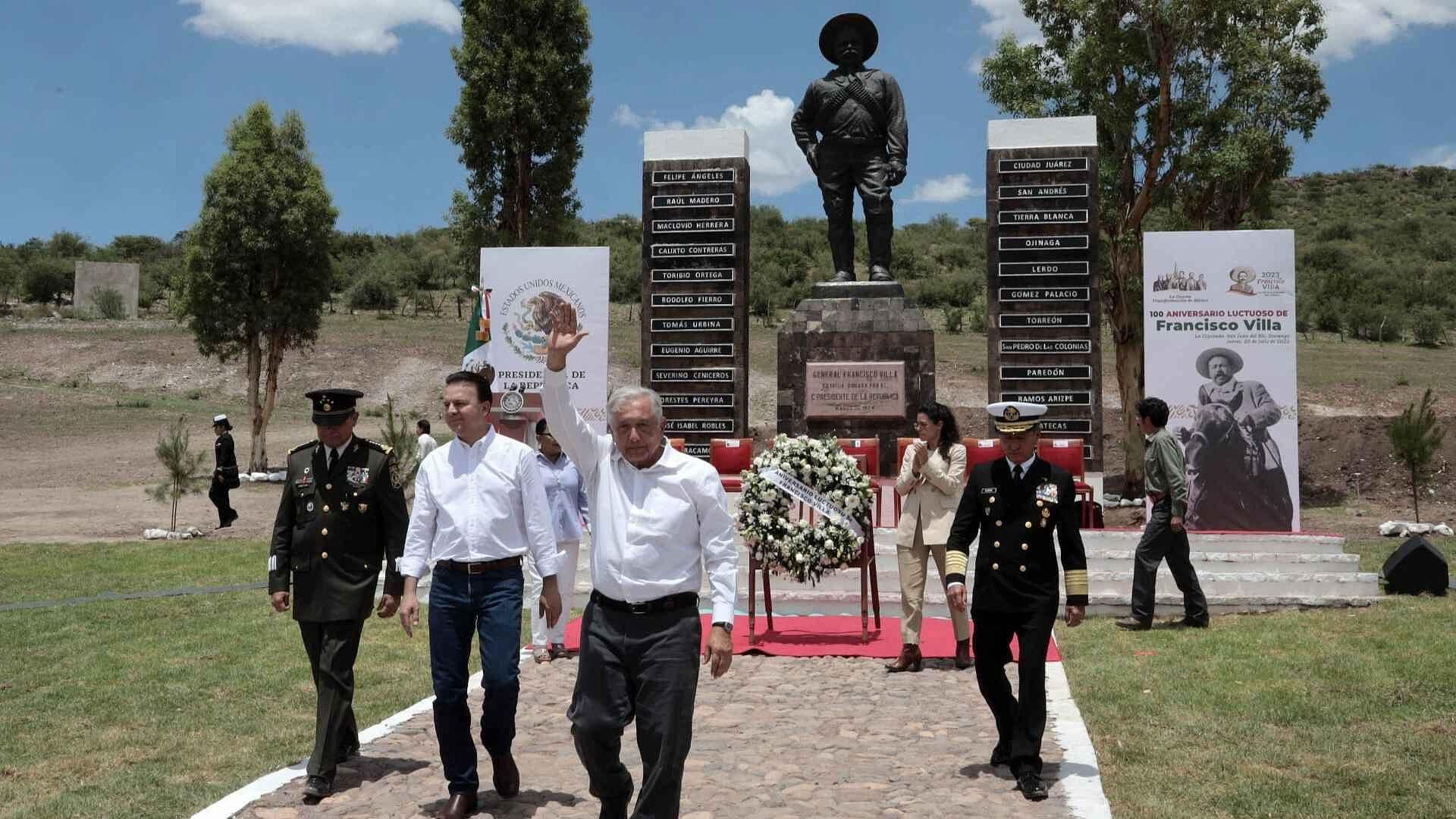 AMLO Visita Durango para Conmemorar 100 Años de la Muerte de Pancho Villa