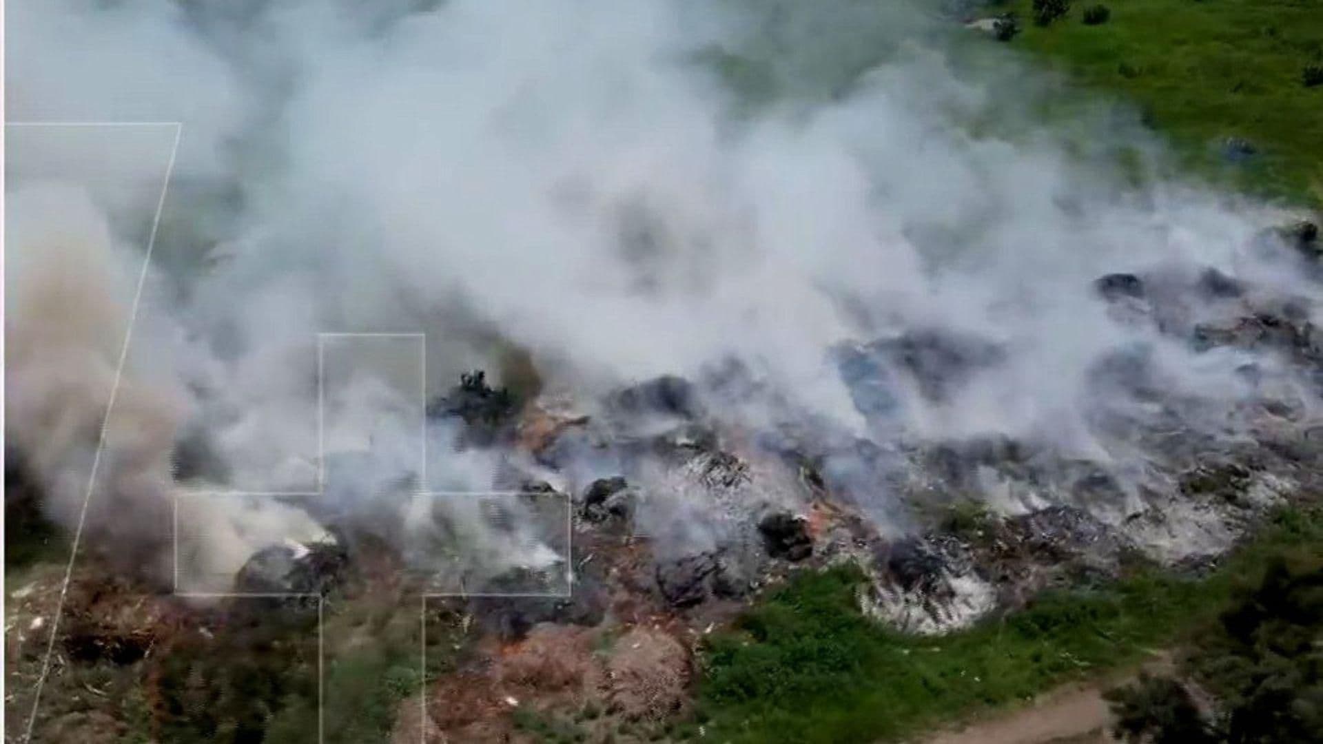 Se Registra Incendio en Pastizal de la Autopista Peñón-Texcoco