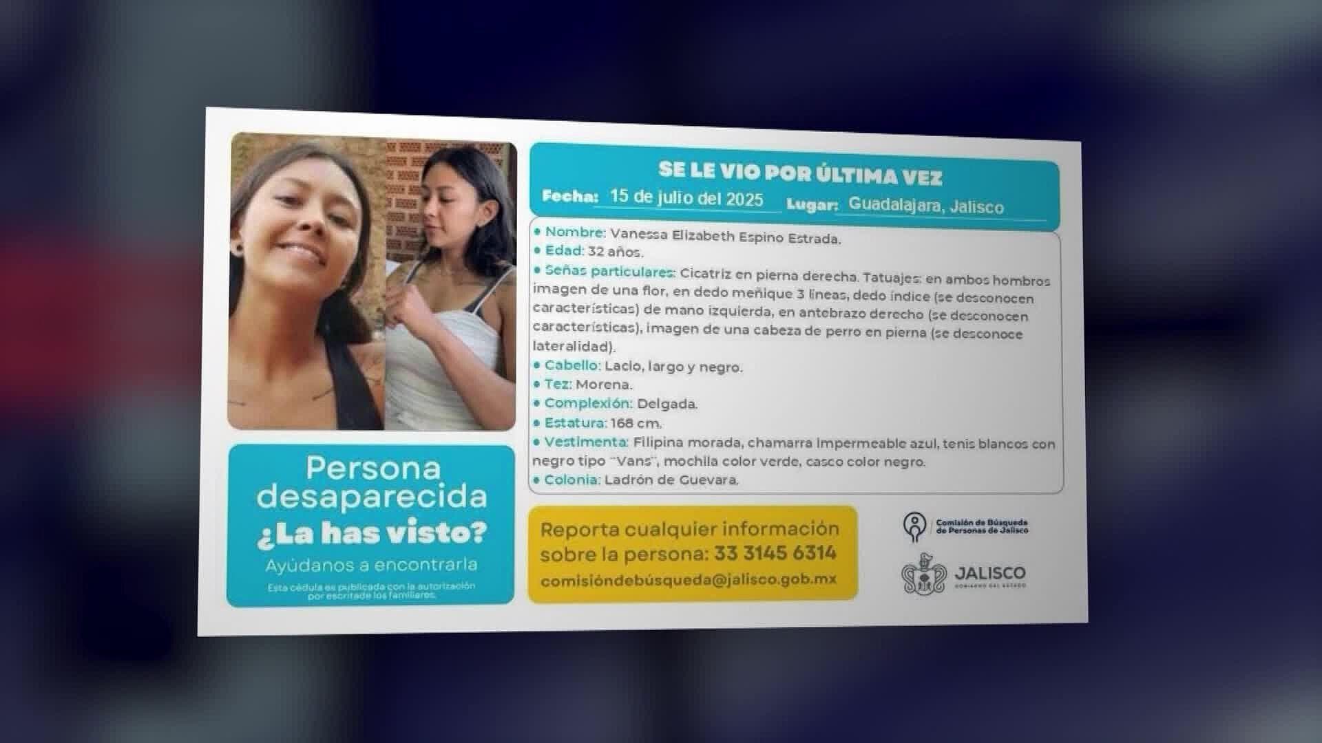 Extremidad Localizada en Barranca de Huentitán no Pertenece a Vanessa, Motociclista Desaparecida