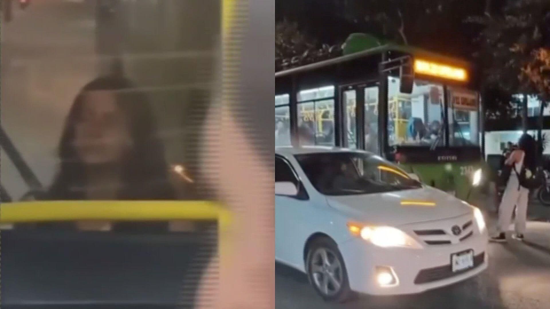 Estudiante se Para Frente a Camión en Protesta Porque No Levantó Pasaje en Ciudad Universitaria