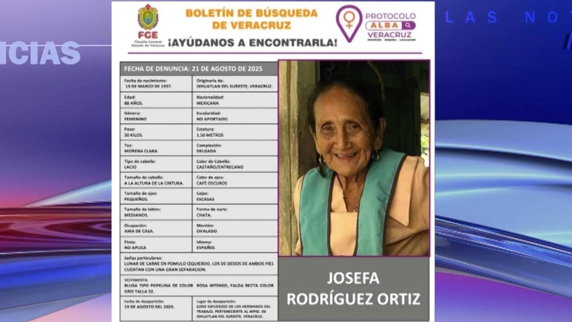 Buscan a Josefa Rodríguez Ortiz, Mujer Desaparecida en Ixhuatlán del Sureste