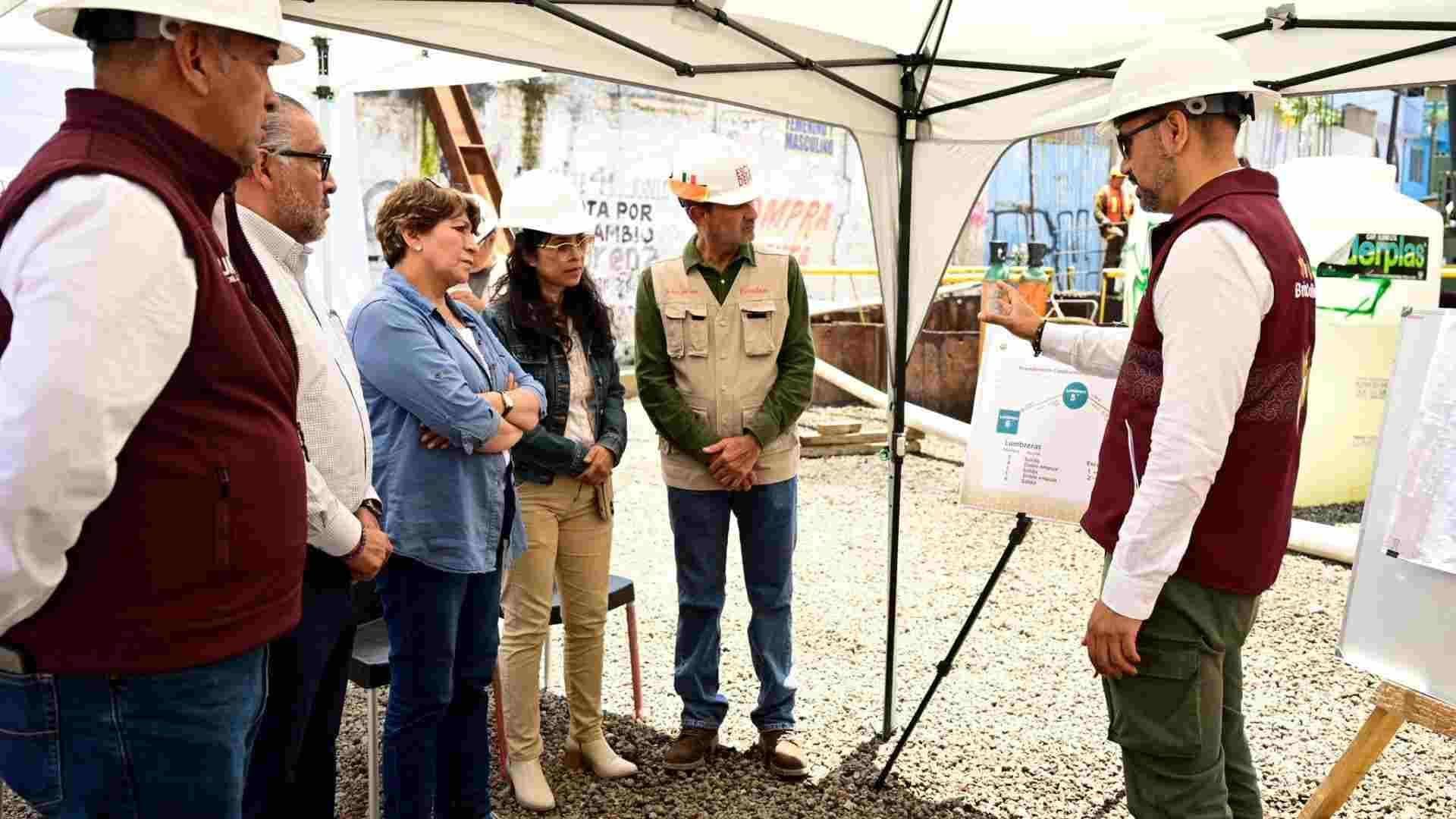 Delfina Gómez Supervisa Rescate Hidráulico en Chalco, Edomex