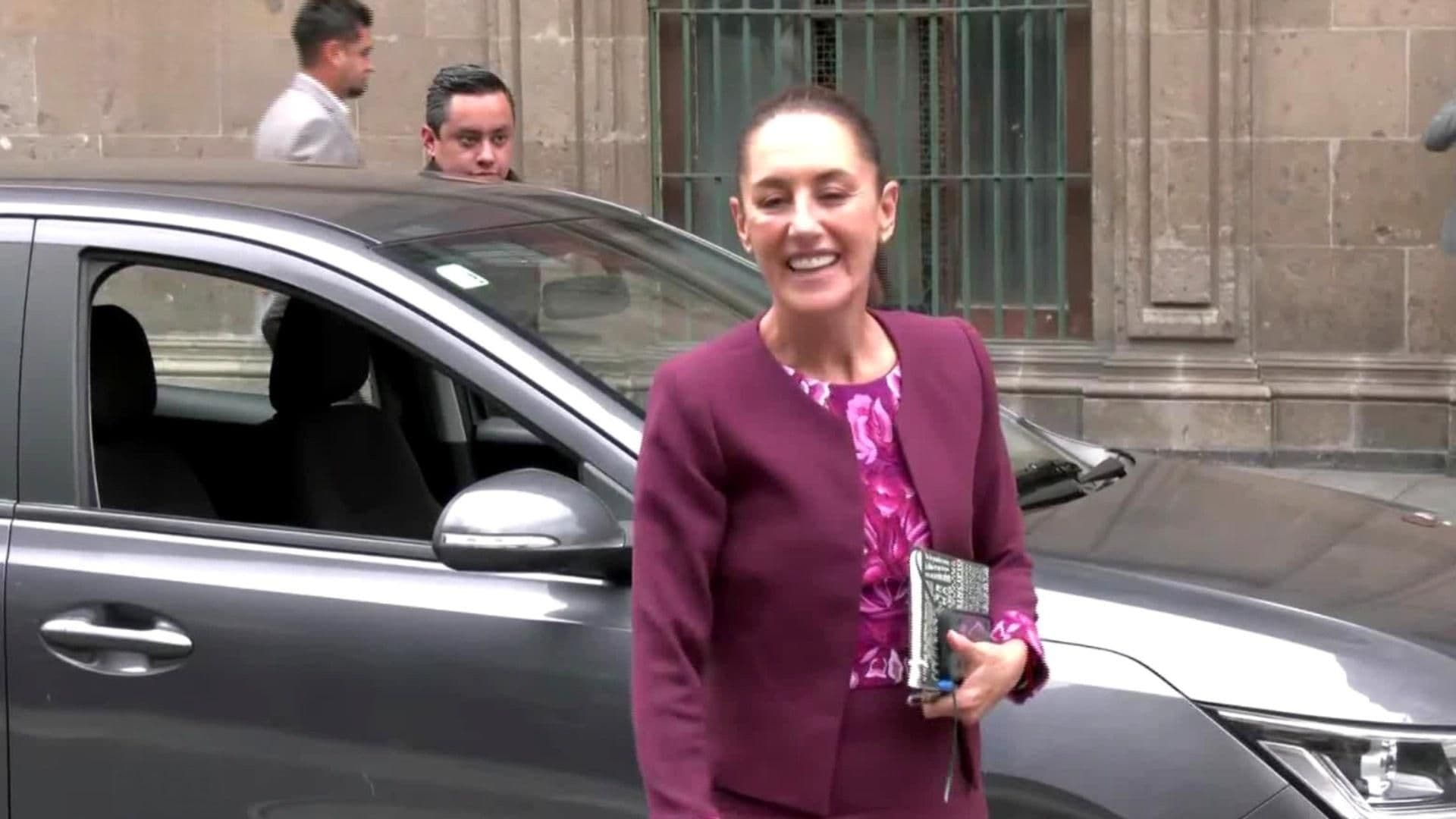 ÚLTIMA HORA: Claudia Sheinbaum Arriba a Palacio Nacional para Segunda ...