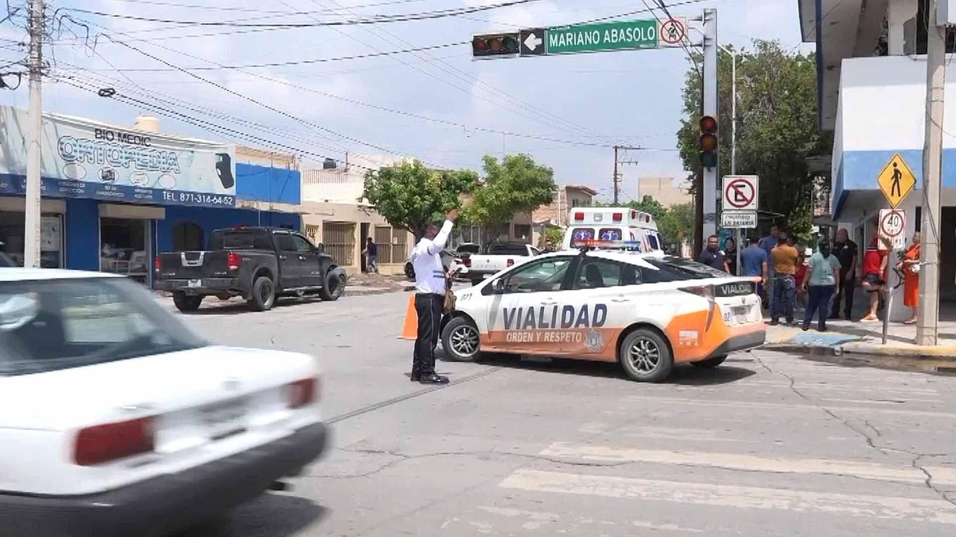 Choque en el Centro de Torreón Deja a Mujer Embarazada Lesionada