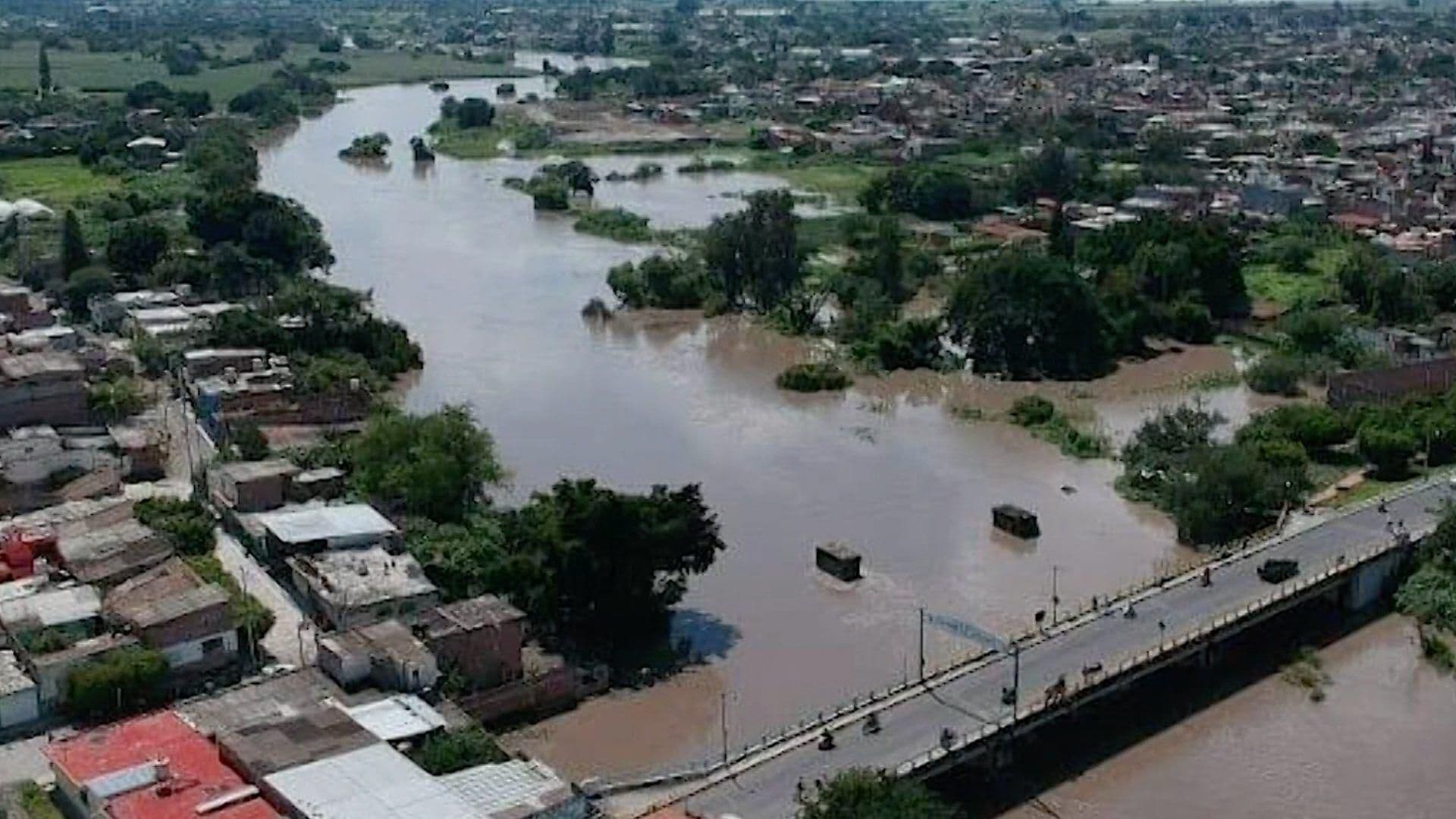 Lluvias Provocan el Desbordamiento del Río Lerma en Ayotlán, Jalisco
