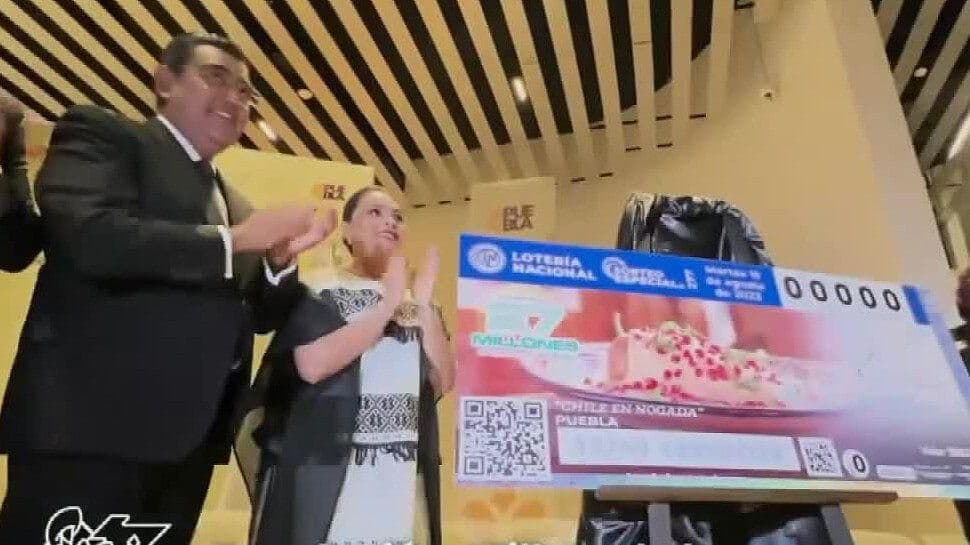 La Imagen del Chile en Nogada en el "Cachito" de la Lotería Nacional