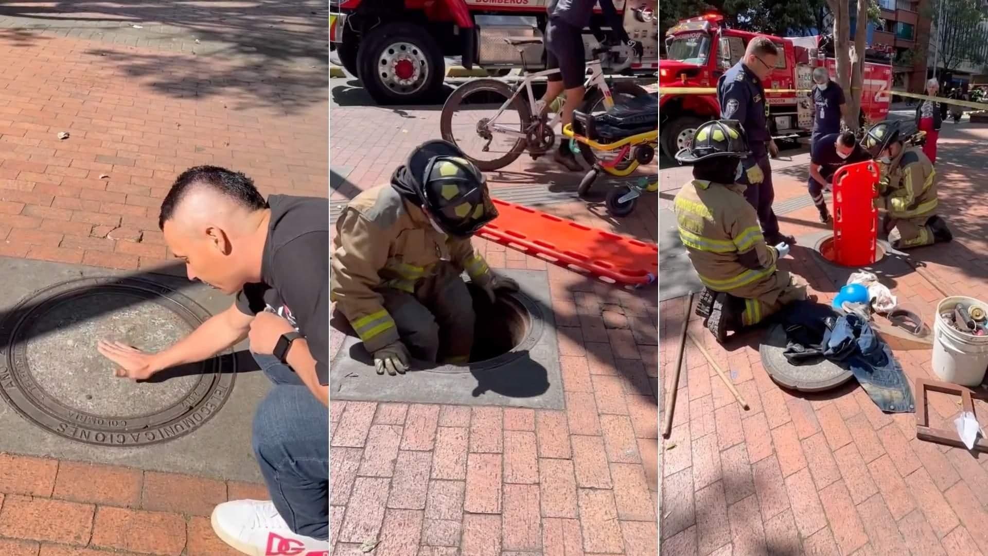 Hallan a Hombre en Alcantarilla de Bogotá; Fue Llevado a Hospital por Desnutrición