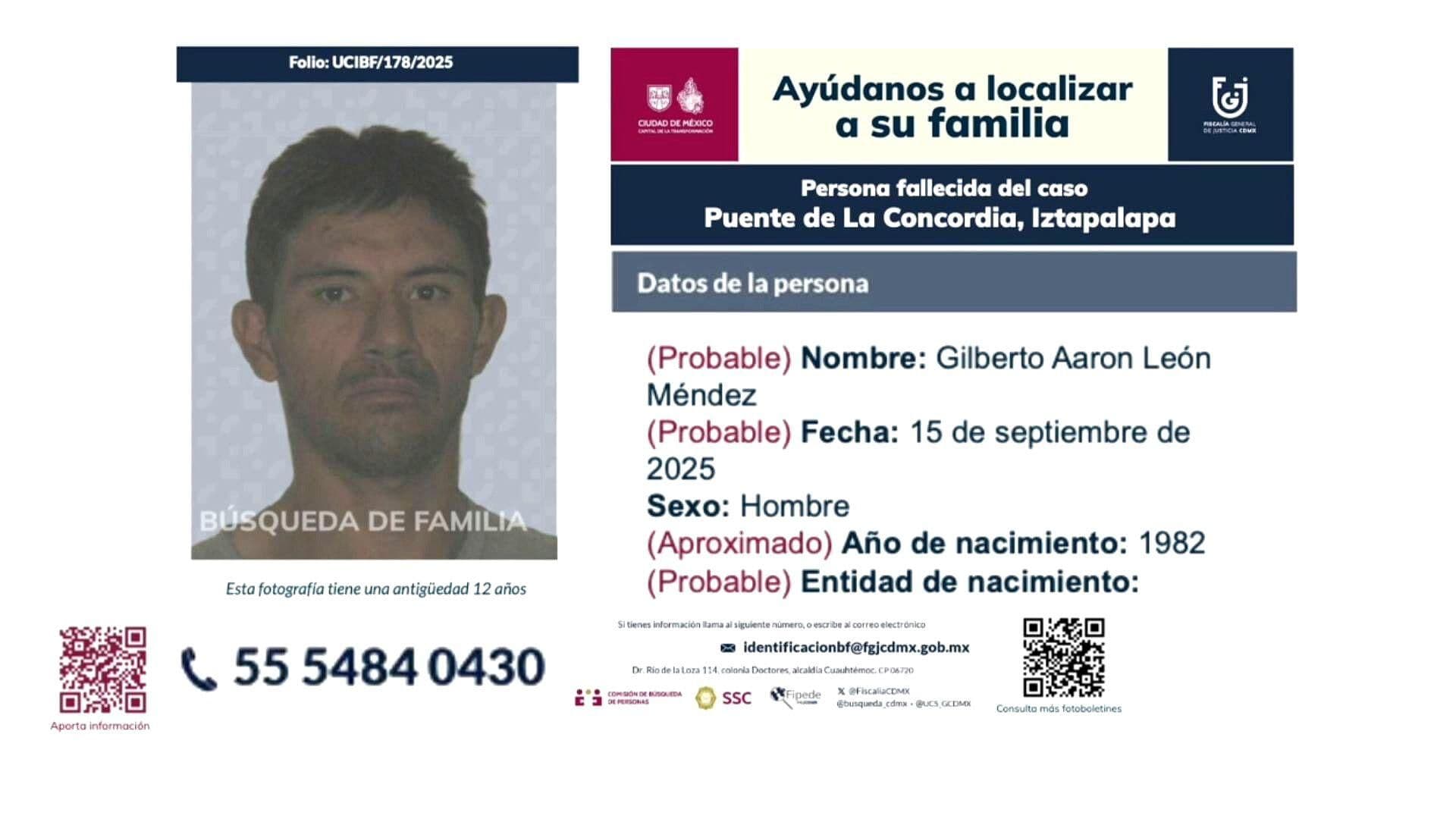 Buscan Familiares de Víctima de Explosión de Pipa de Gas en Puente La Concordia, Iztapalapa