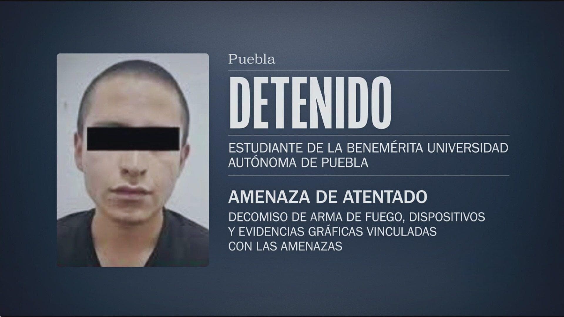 Detienen a Sujeto Que Amenazó con Atentado en la BUAP; Hallan Arma Durante Cateo