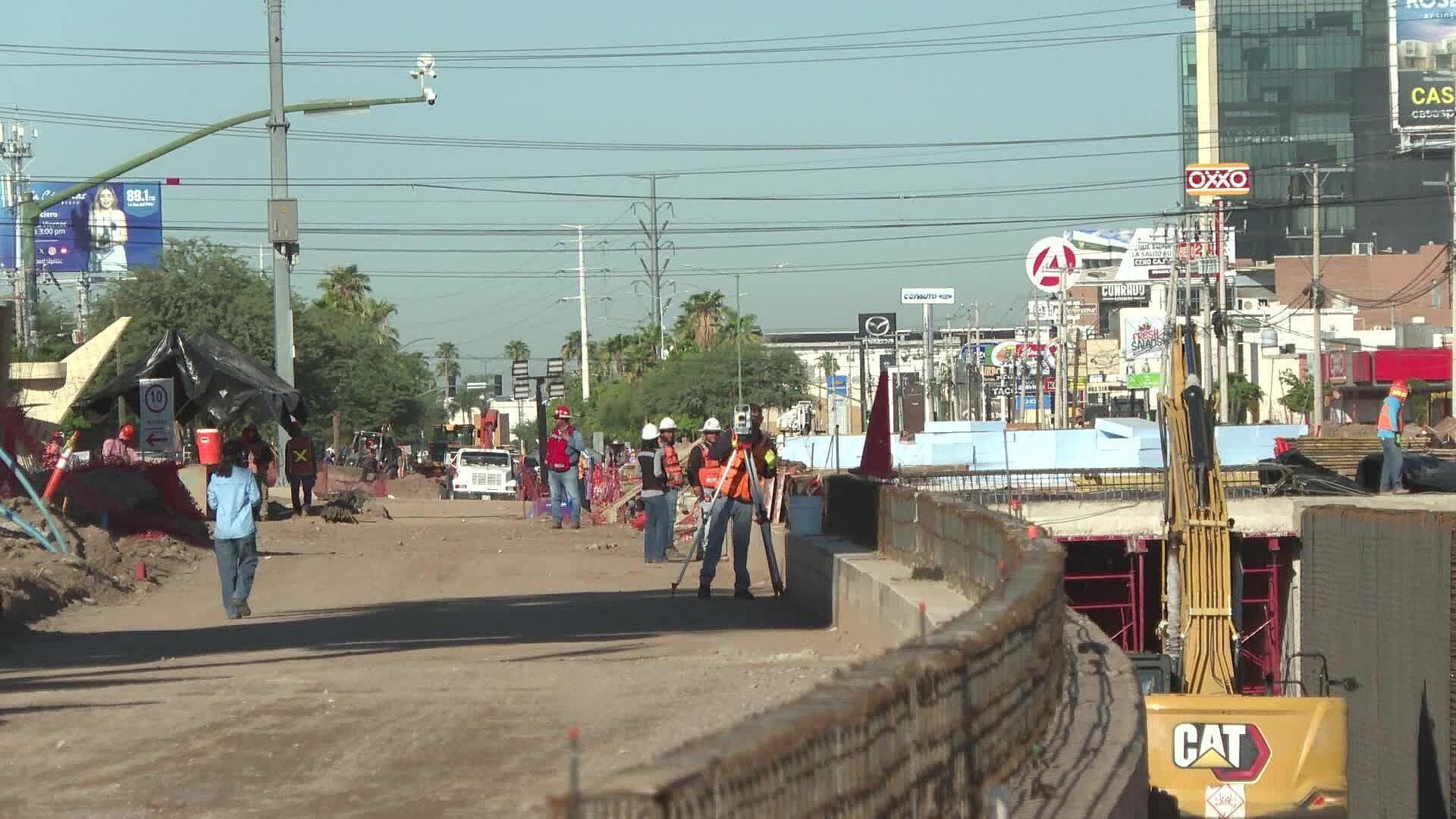 Abrirán Estos Carriles en Obra de Paso a Desnivel en Colosio y Solidaridad en Hermosillo
