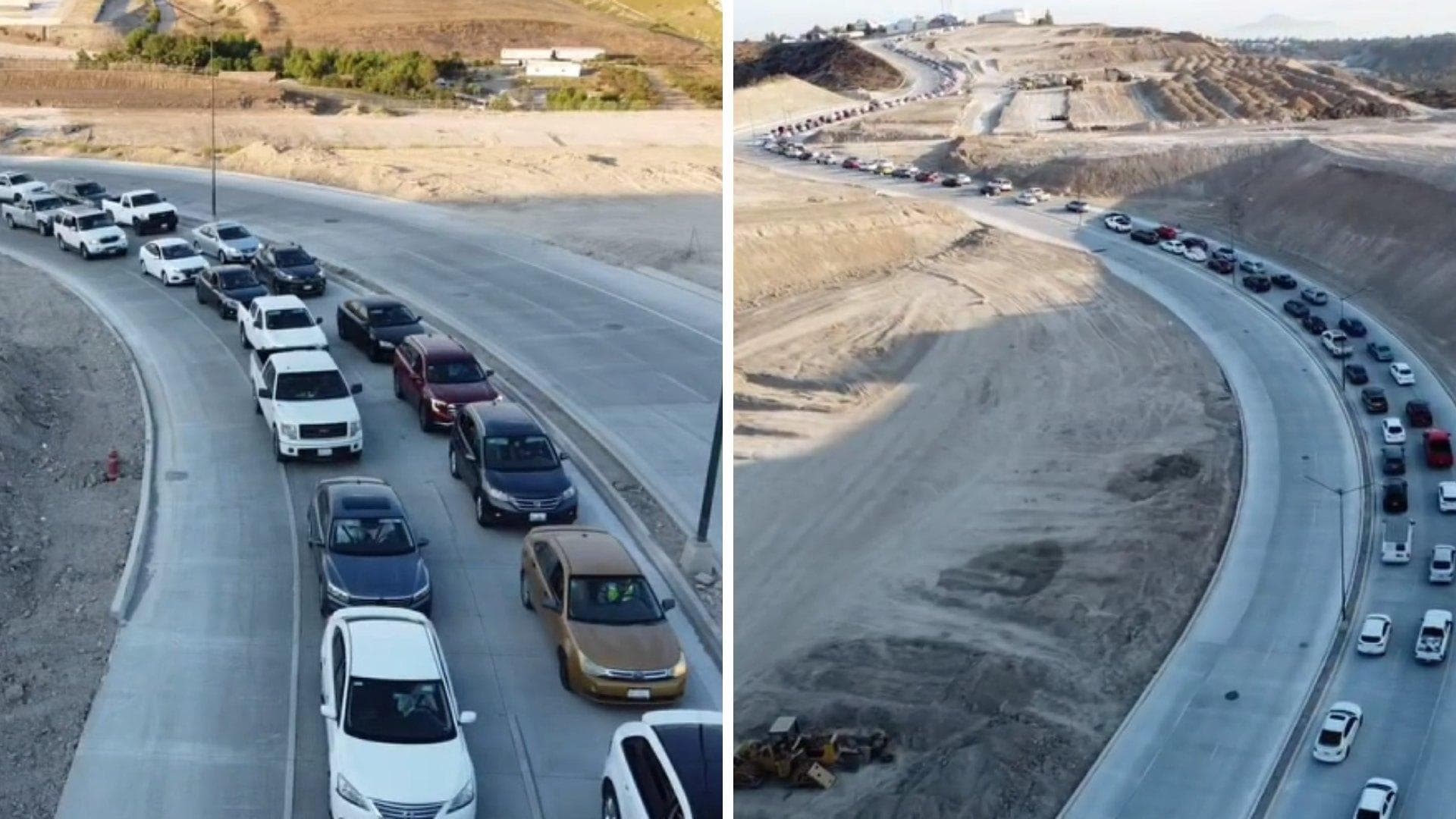 Largas Filas se Desatan en Nuevo Bulevar Mar de Cortés en Santa Fe, Tijuana