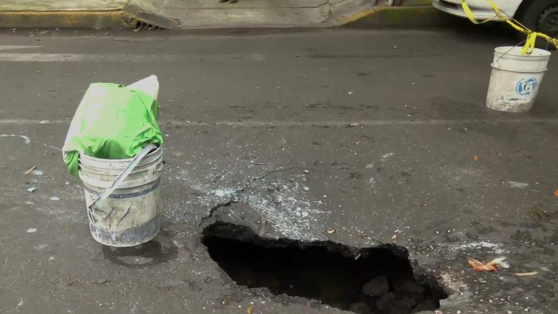 Se Reporta Socavón en la Colonia Tlatilco, en la Alcaldía Azcapotzalco, CDMX