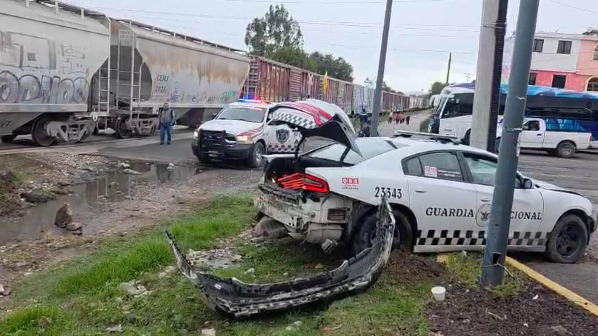 Tren Impacta Patrulla de la Guardia Nacional en Tepeaca, Puebla