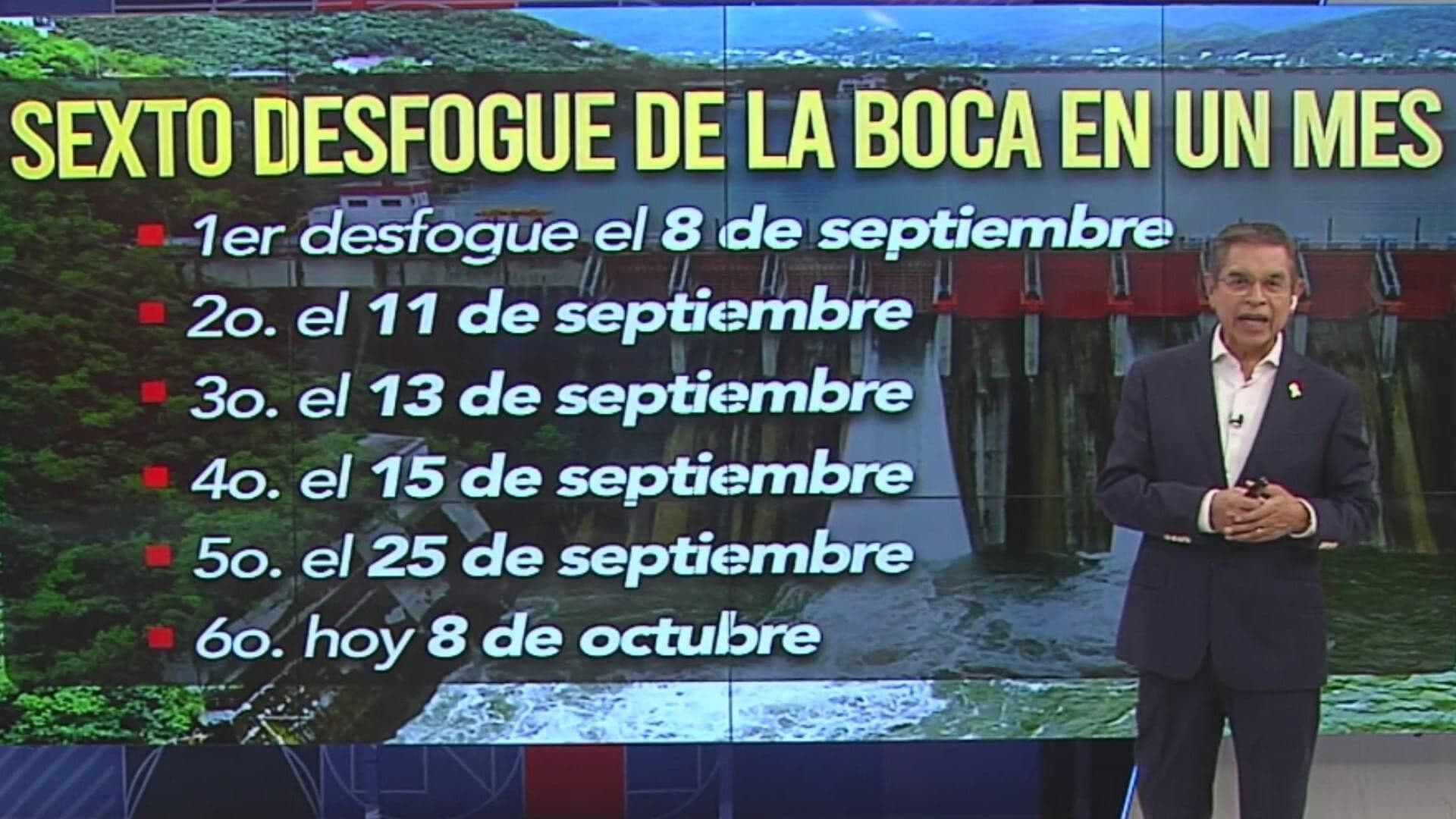 Realizan Sexto Desfogue de Presa La Boca en un Mes, en Nuevo León