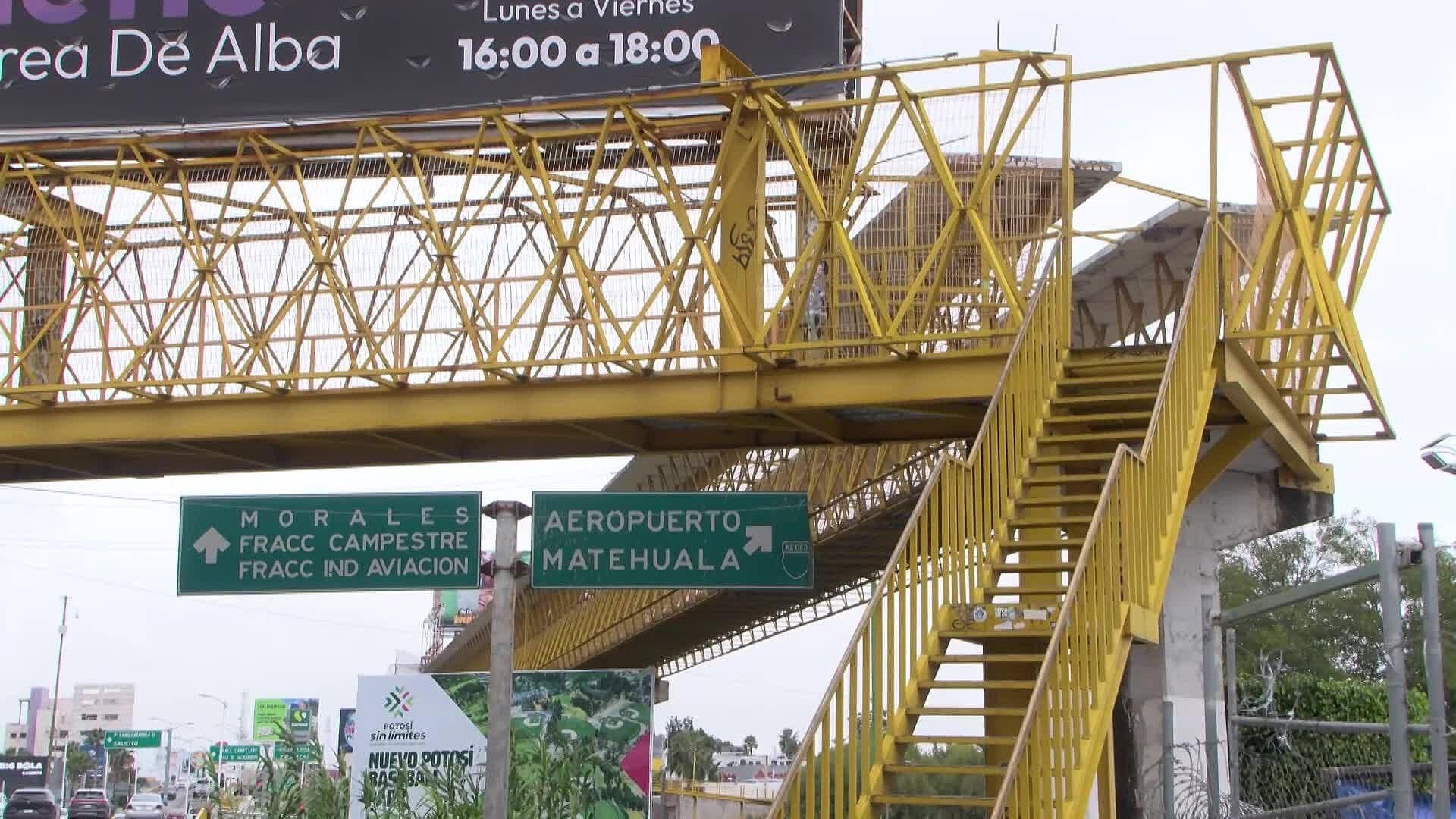 Puentes Peatonales en Mal Estado Serán Intervenidos en la Capital Potosina
