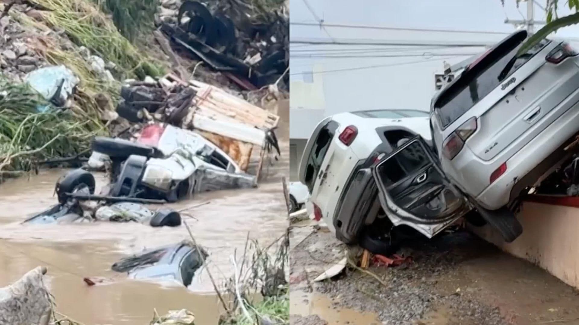 Así se Ve la Devastación en Poza Rica por las Lluvias y Desbordamiento del Río Cazones