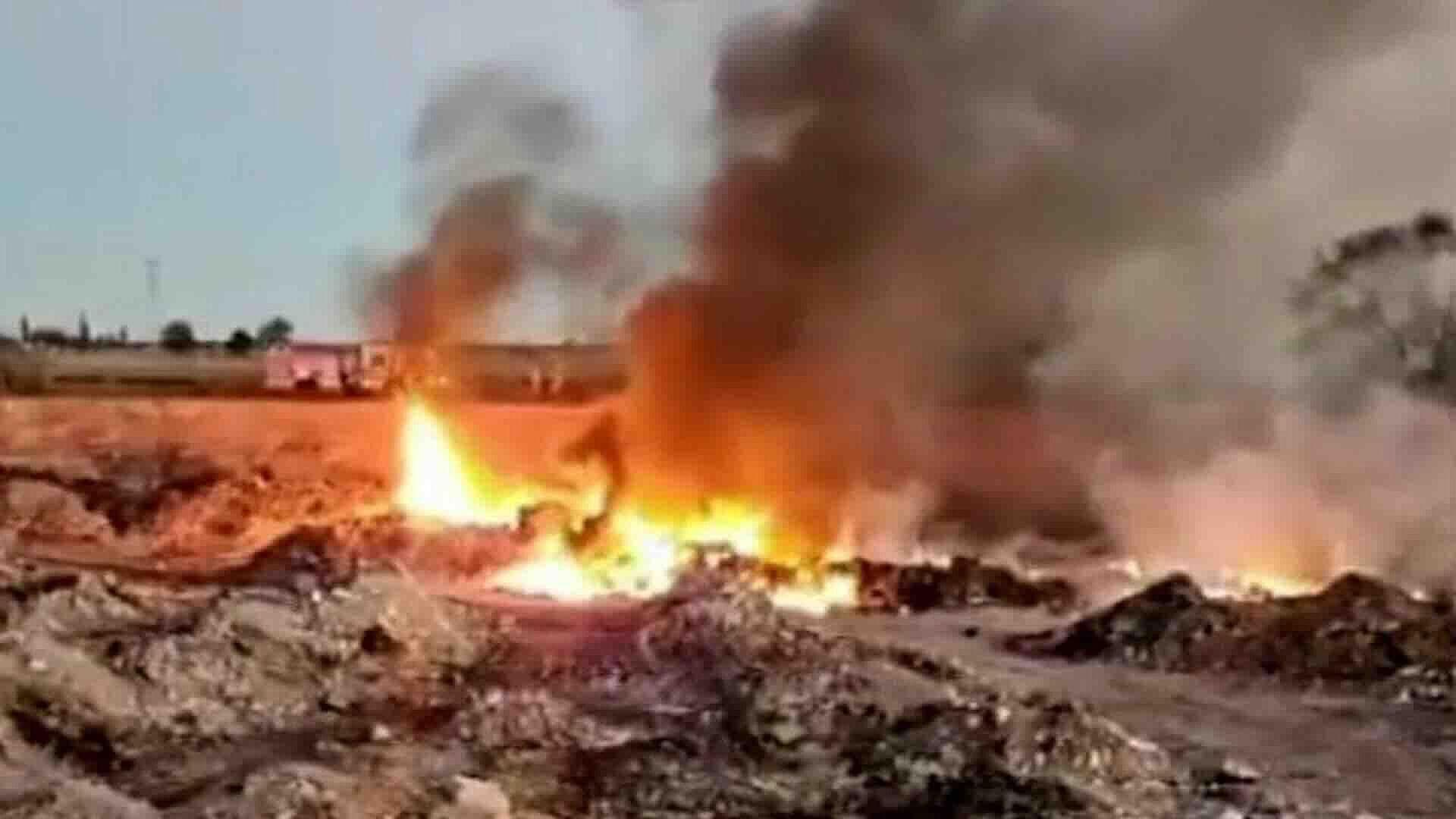 Incendio en Basurero Clandestino Provoca Humareda y Movilización en Delicias, Chihuahua
