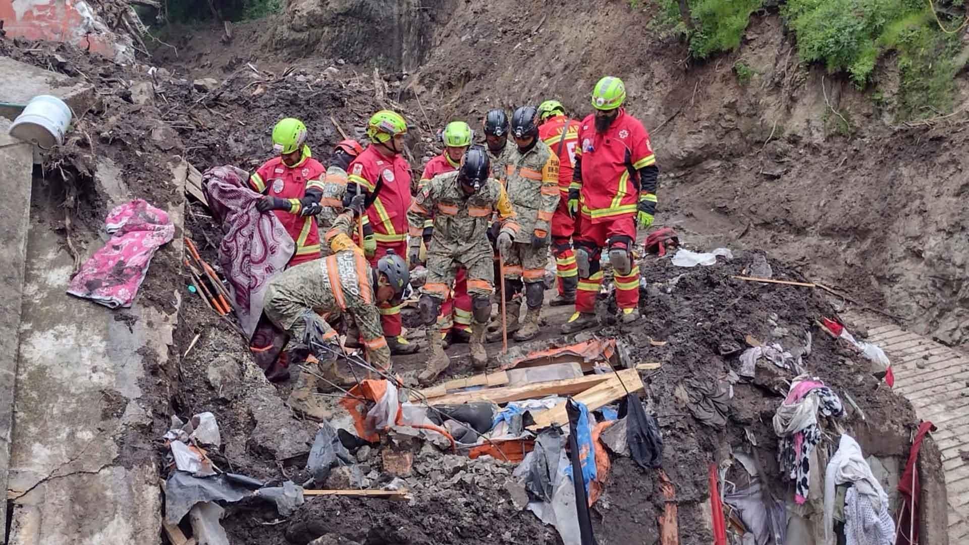 150 Personas Aún no Pueden Volver a sus Casas tras Deslave en Jilotzingo, Estado de México