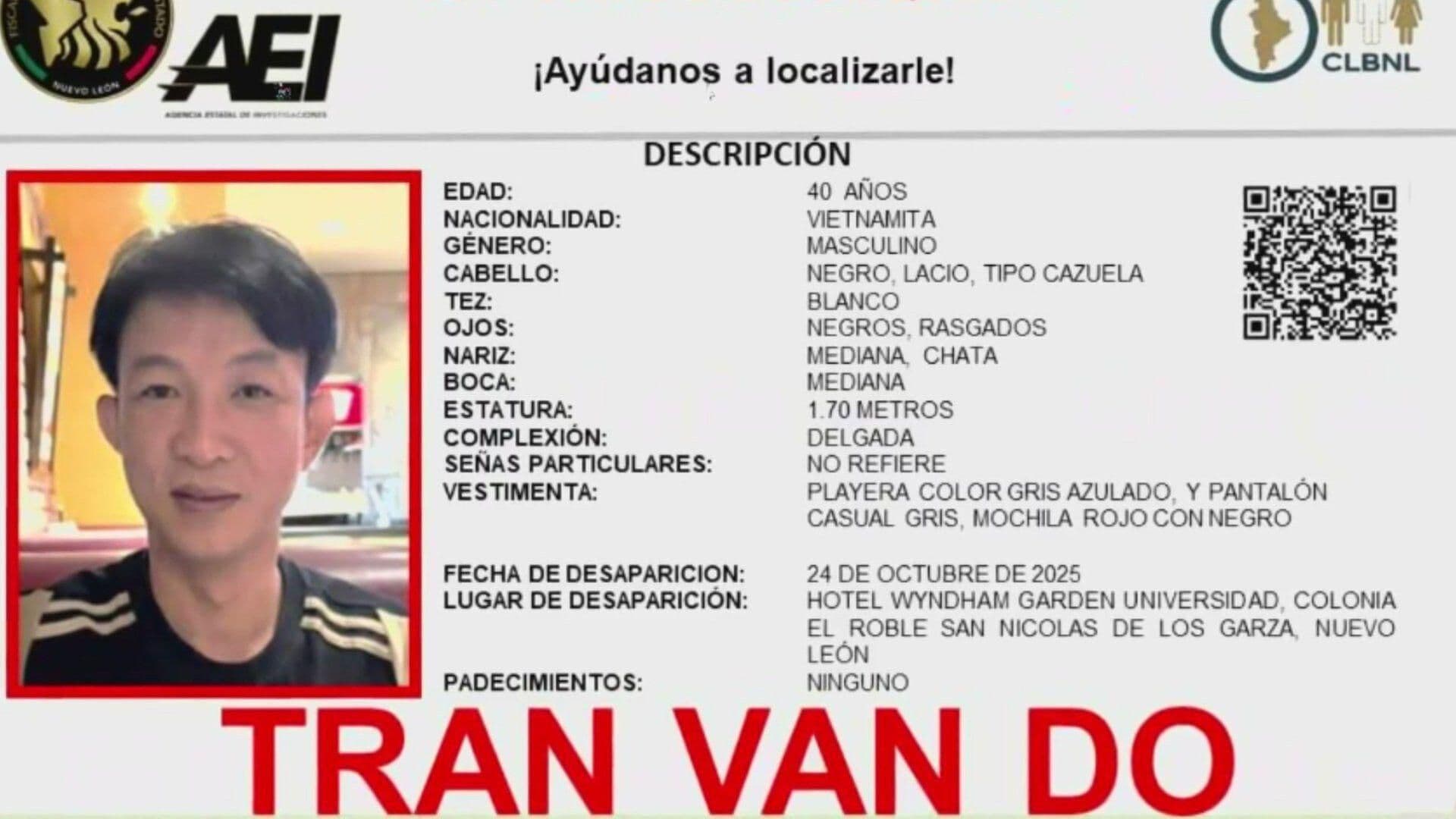 Buscan a Hombre Vietnamita Desaparecido en San Nicolás, Nuevo León