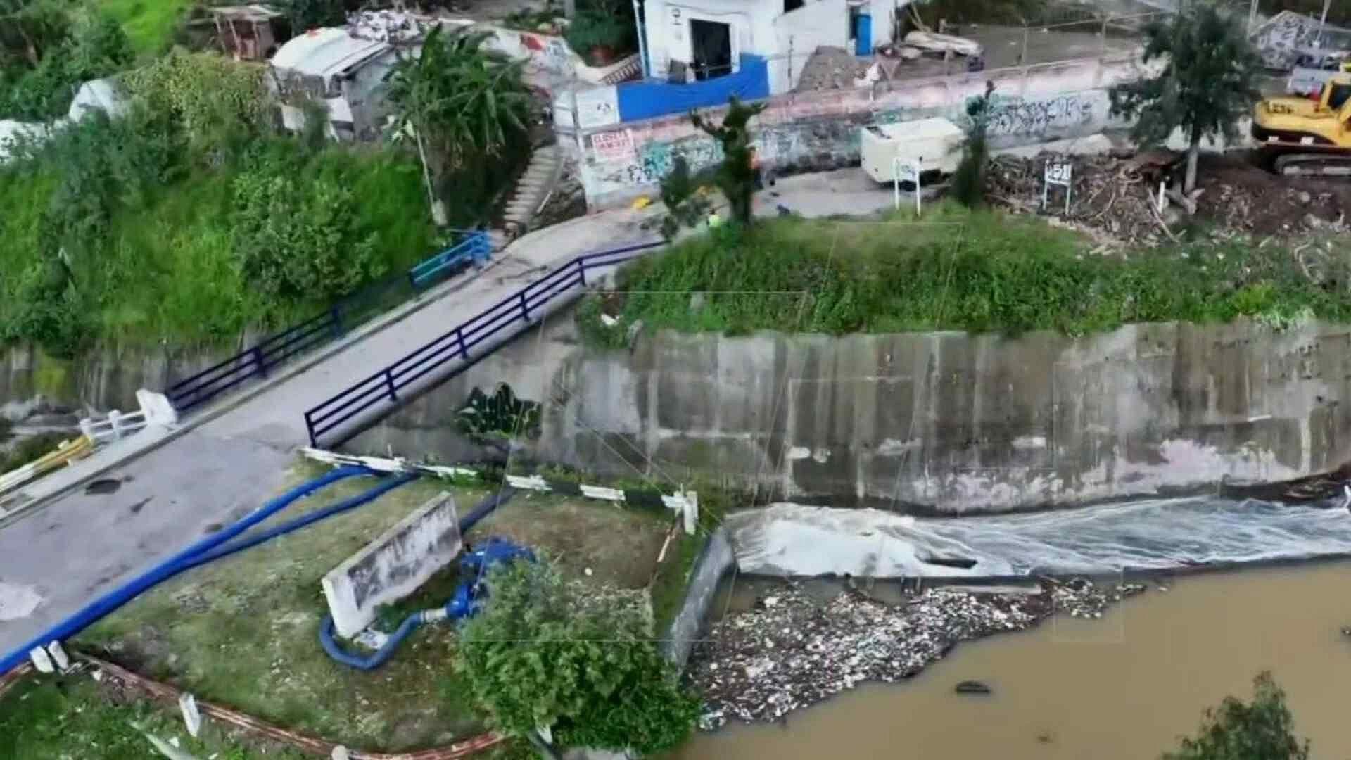 Tapón de Basura Complica Desfogue de la presa ‘Los Cuartos’ en Naucalpan