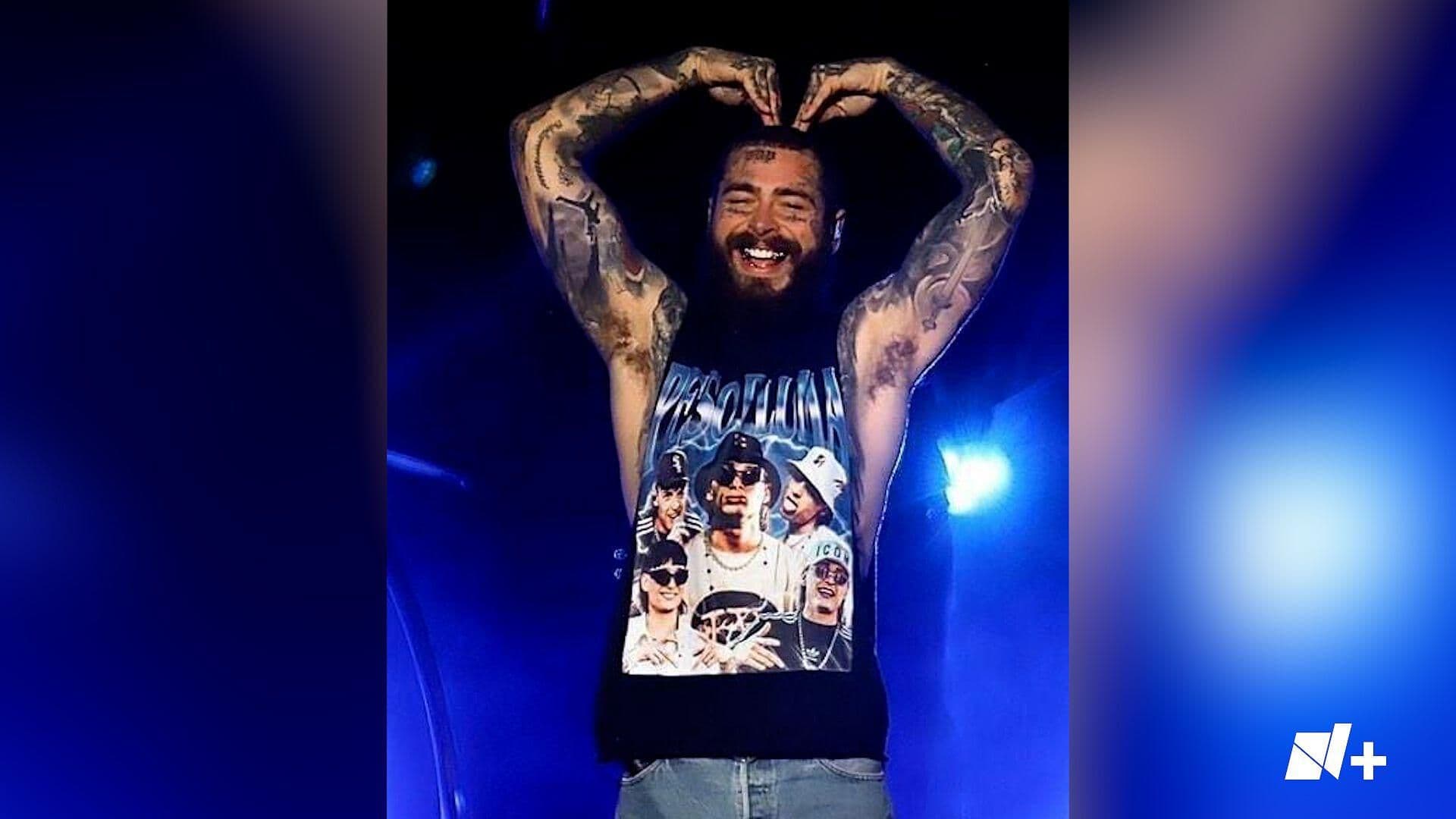 Post Malone Usa Playera de Peso Pluma en su Concierto en el Foro Sol
