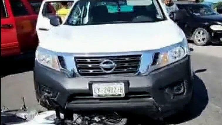 Camioneta Embiste a Motociclista en Ciudad Acuña, Coahuila