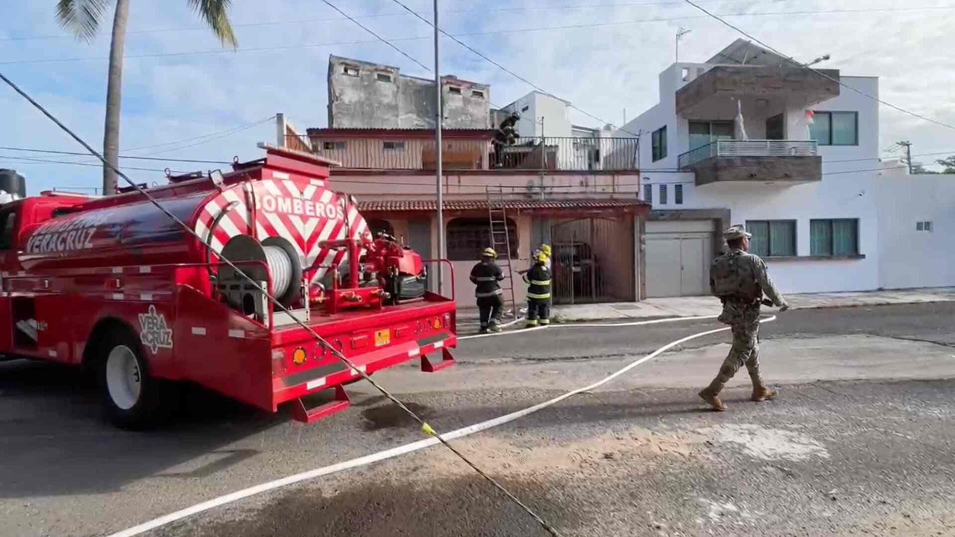 Conato de Incendio Provoca Movilización en Colonia Flores Magón de Veracruz