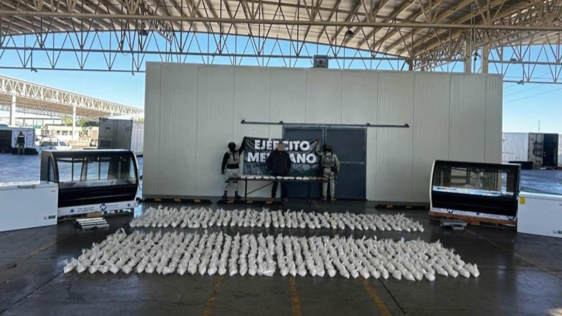 Aseguran Droga Valorada en 170 Millones de Pesos en Inspección Militar en Querobabi