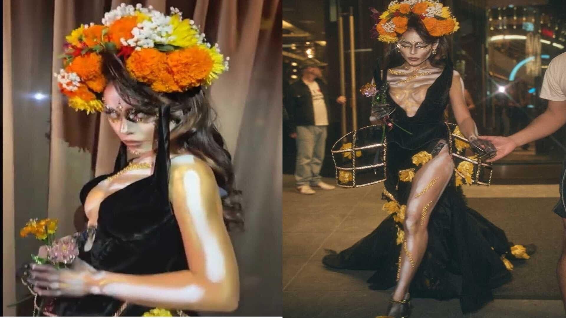 Así Sorprendió Danna Paola con su Disfraz de la Catrina en la Fiesta de Heidi Klum
