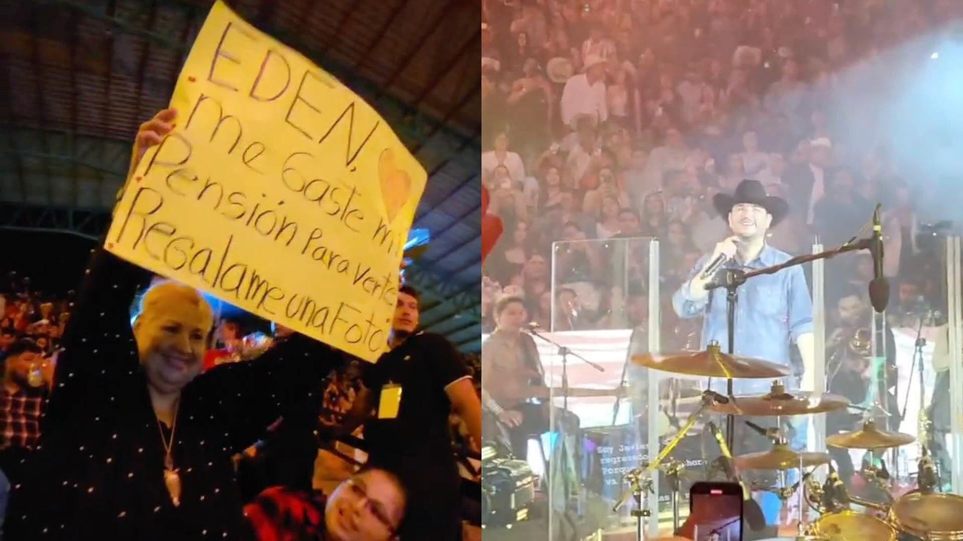 Abuelita Gasta Pensión Para ir a Concierto de Edén Muñoz y Pedirle Foto