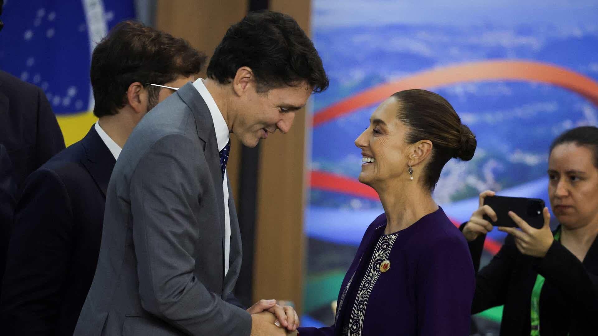 Sheinbaum Asegura que Trudeau No está de Acuerdo con Sacar a México del T-MEC