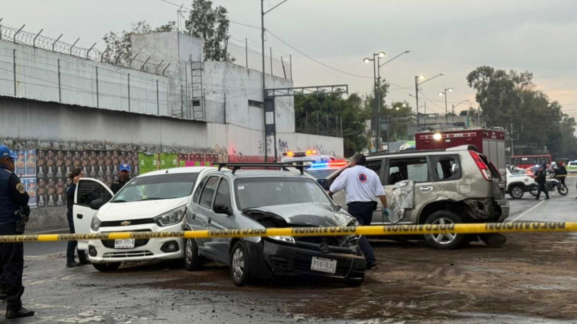 Choque múltiple en colonia Buenavista de la Cuauhtémoc deja 6 lesionados