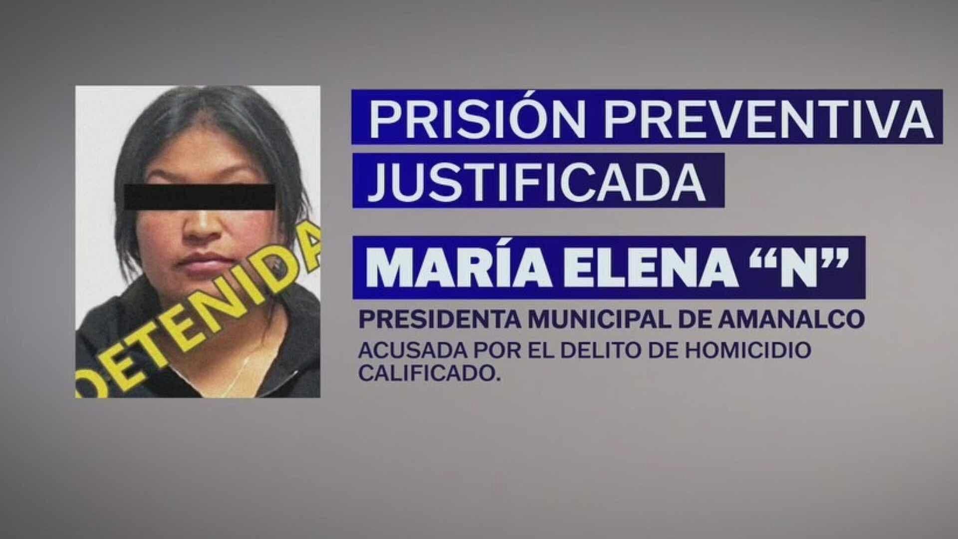 Vinculan a Proceso por Homicidio Calificado a Presidenta Municipal de Amanalco