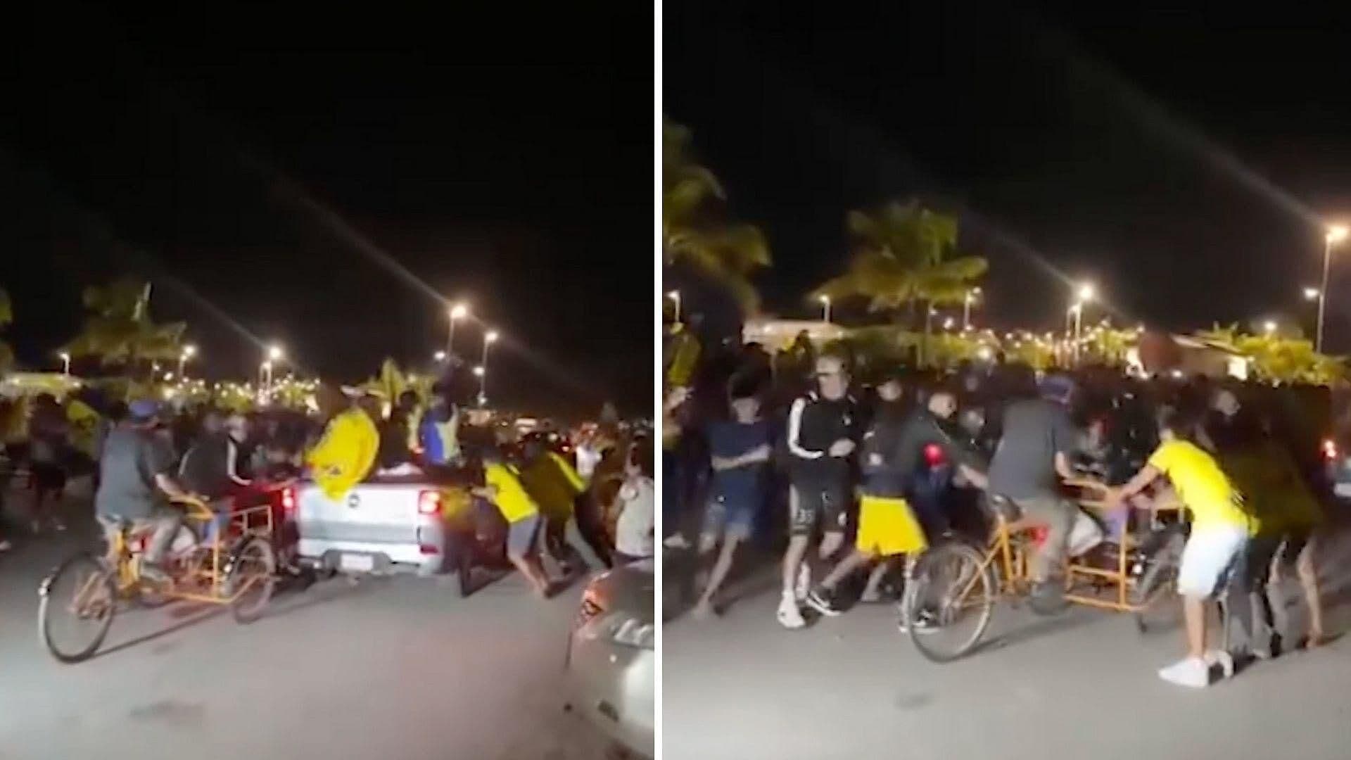 Aficionados de Fútbol Dañan Triciclo de Panadero en Progreso