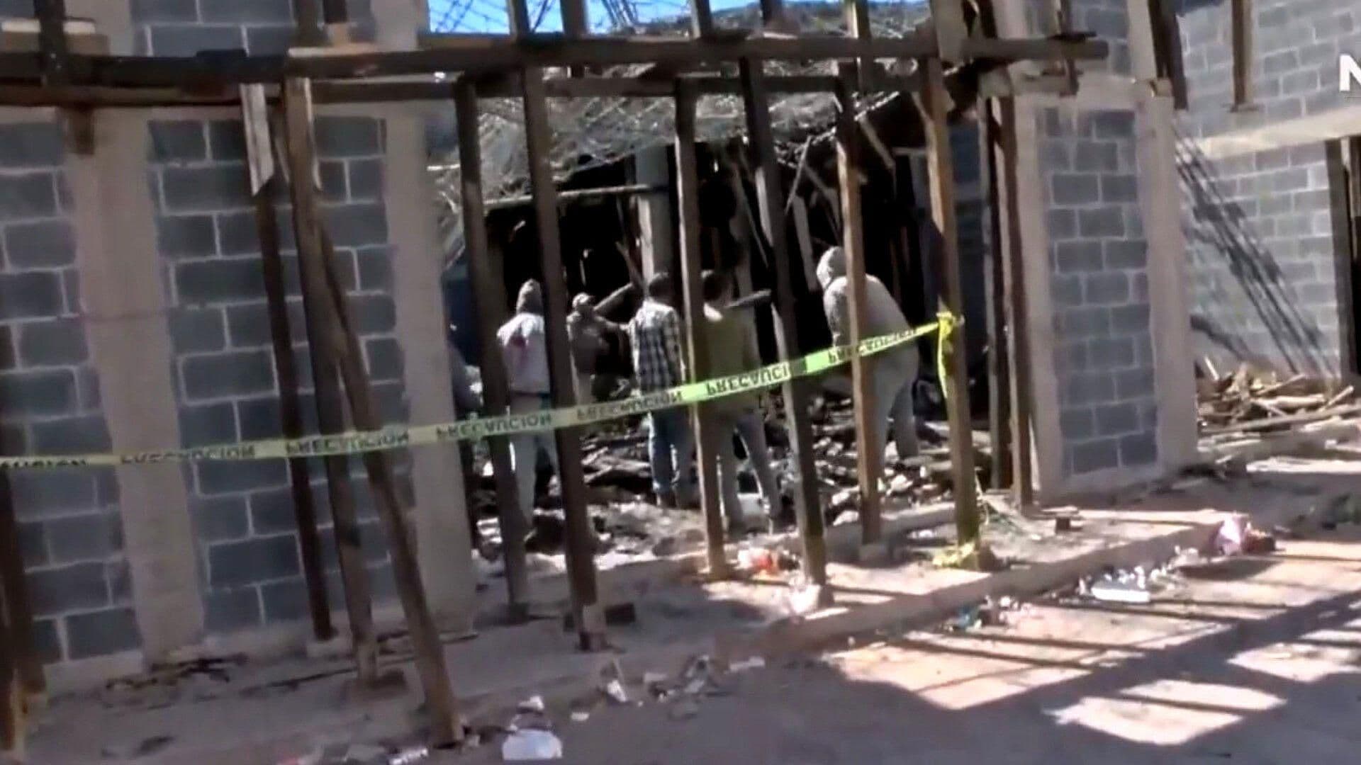Derrumbe en Obra en Construcción en Calera, Zacatecas