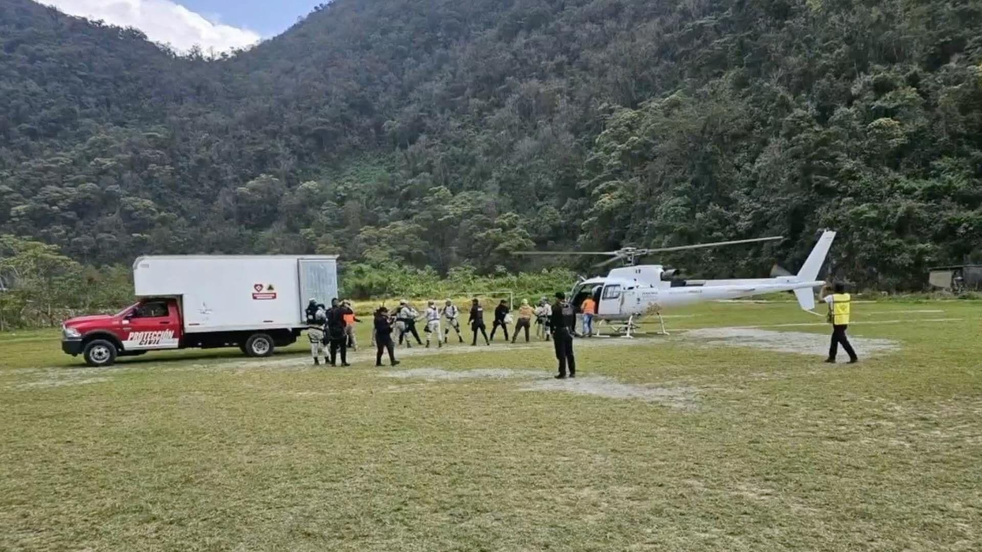 Activan Puente Aéreo en Mixtla de Altamirano tras Derrumbe