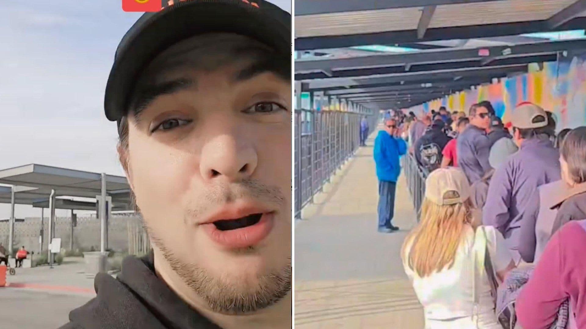 Vadhir Derbez Hace Fila Peatonal en Frontera de Tijuana; Se Le Olvidó Su Sentri