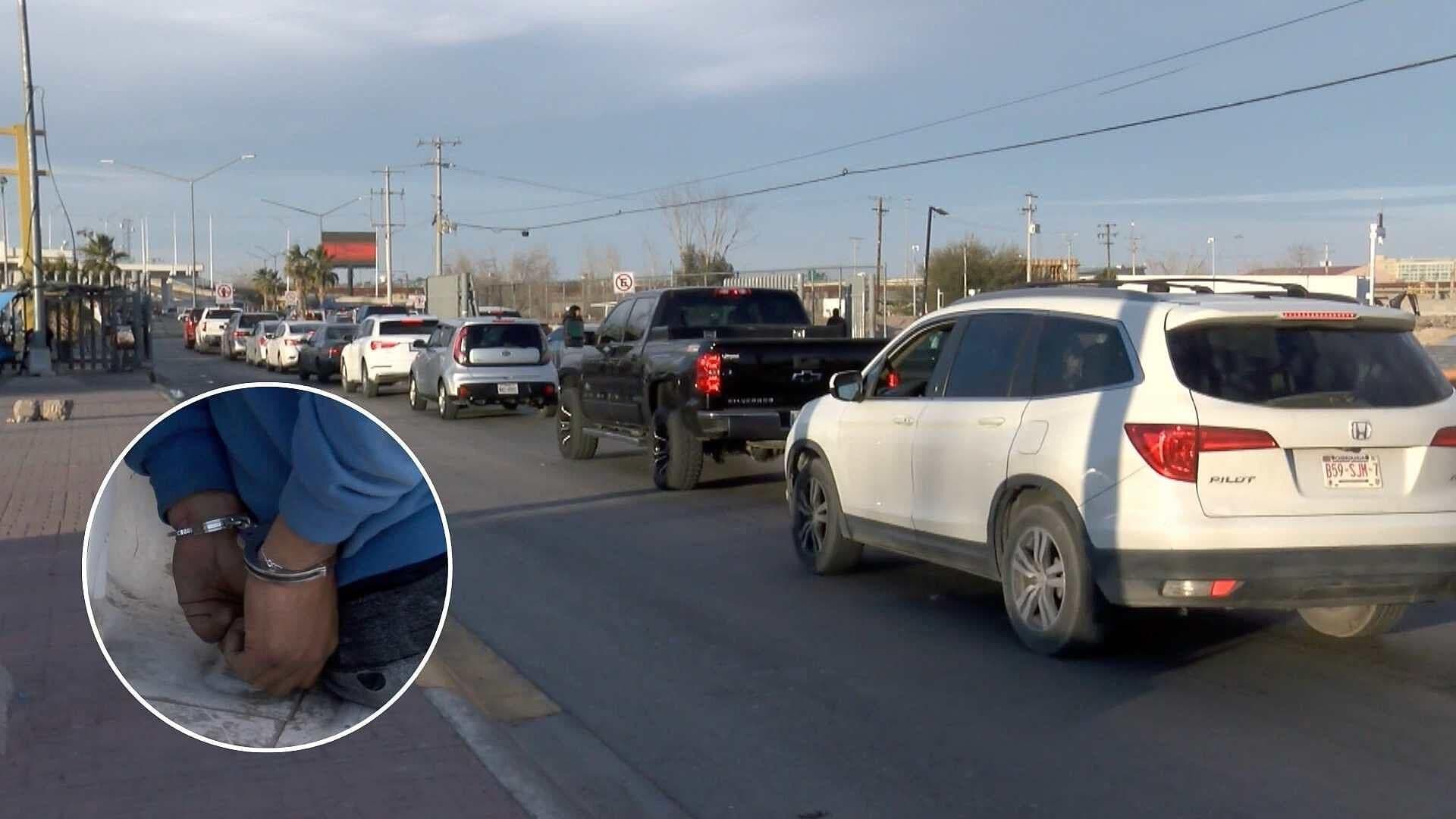 Detienen a 8 Personas en el Puente Libre por Meter Autos a la Fila
