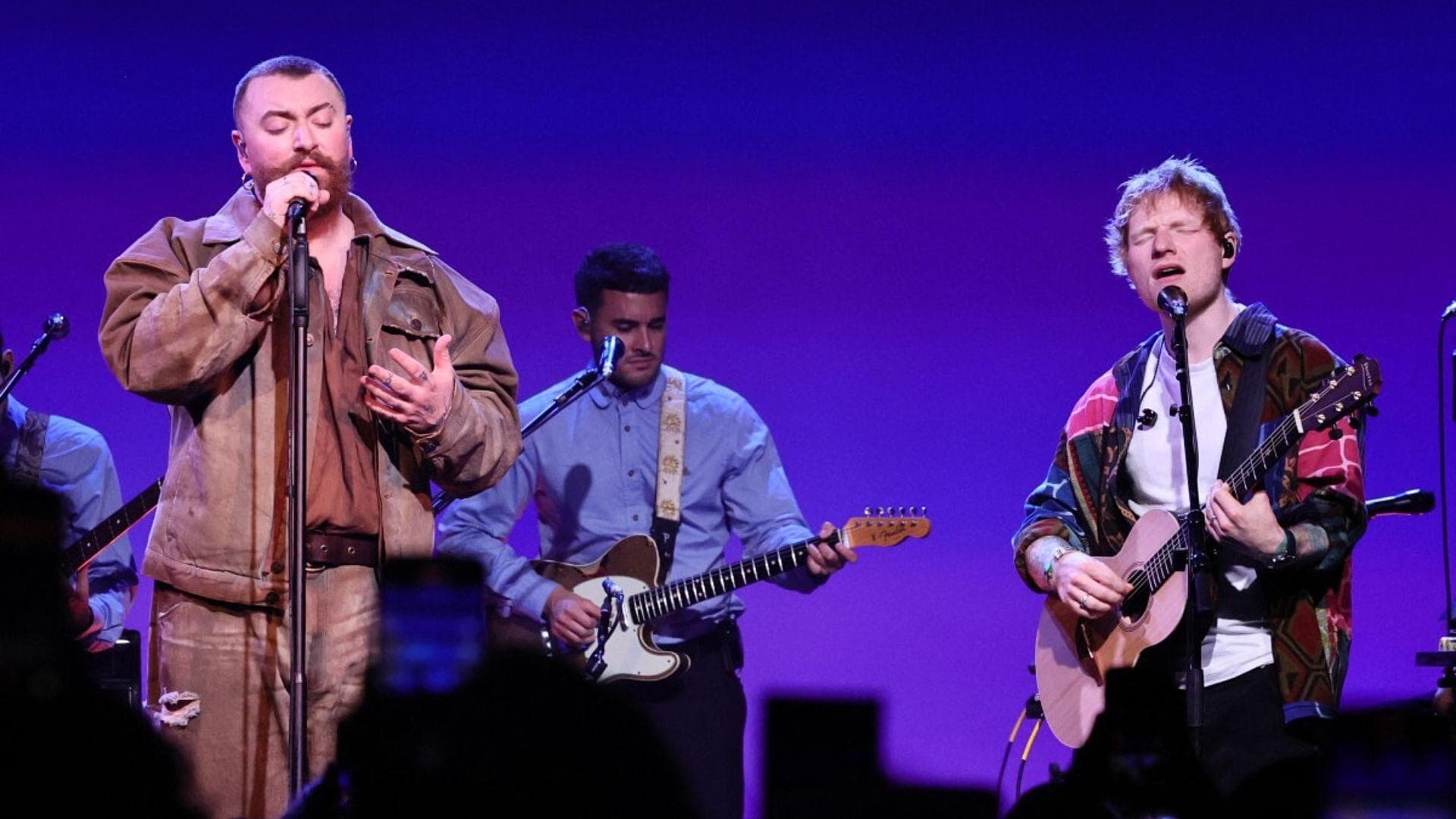 Ed Sheeran y Sam Smith Se Avientan 'Palomazo' Sorpresa en Bar de Nueva York