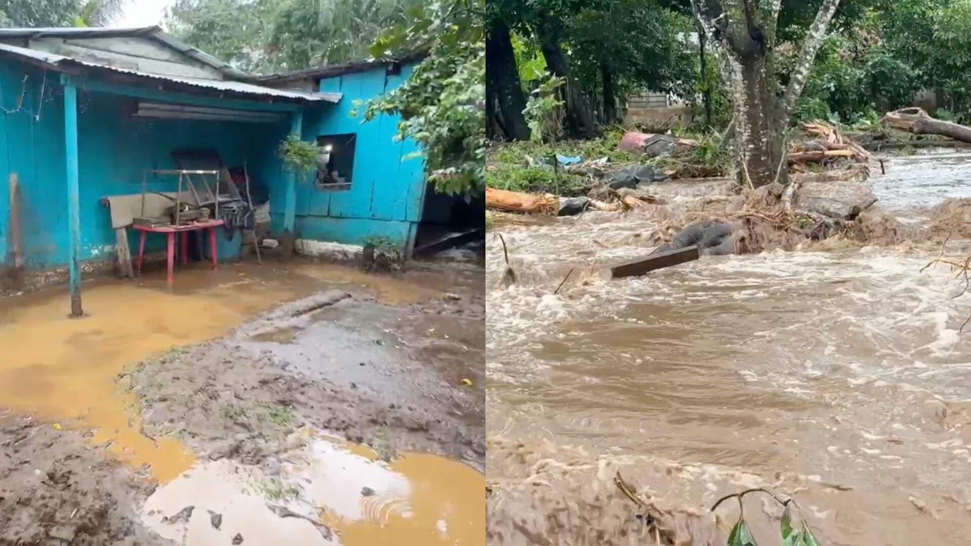 Dos Viviendas Perdidas y 200 Afectadas por Desbordamiento de Río en La Palma, Catemaco