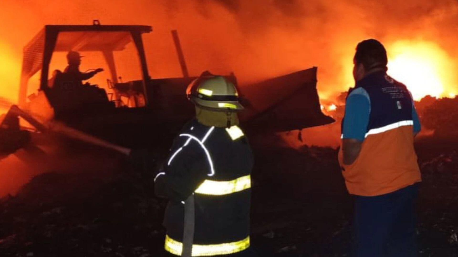 Relleno Sanitario de Cortazar se Incendió, Autoridades Tardaron Horas en Apagarlo