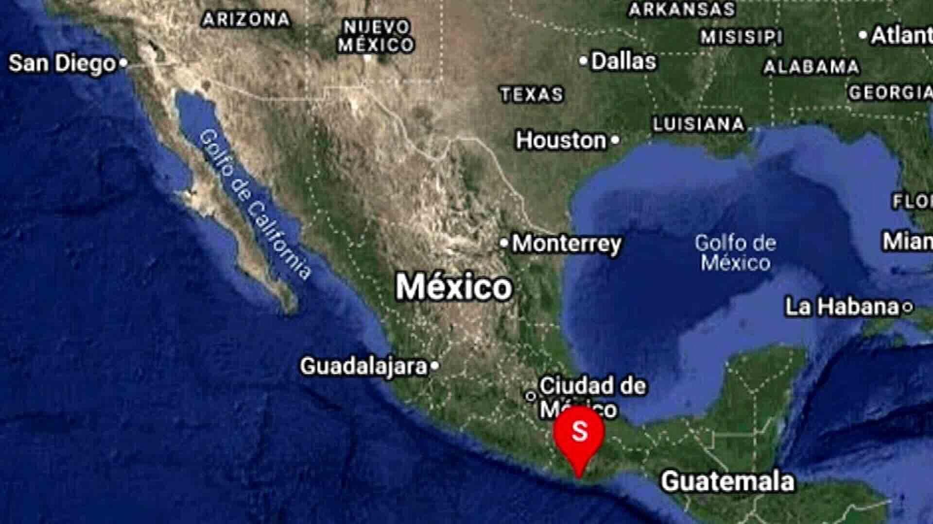 Sismo Magnitud 5.7 Ocurre Cerca de Puerto Escondido, Oaxaca