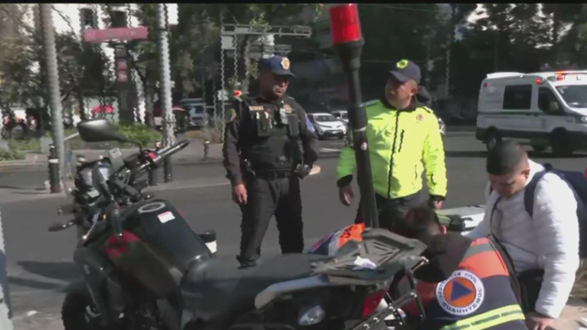 Choque de Motocicletas en Chapultepec, CDMX; Conductor se Pasó el Alto